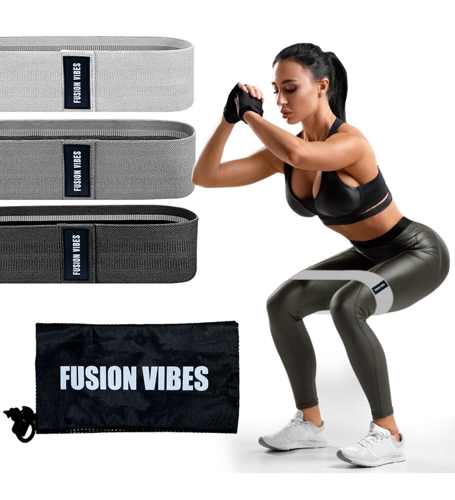 Premium Non-Slip Booty Bands for Legs & Butt - Fabric Resistance Bands for Women/Men - Ideal for Hips, Strength Training & Yoga - Buy Online on GoSupps.com