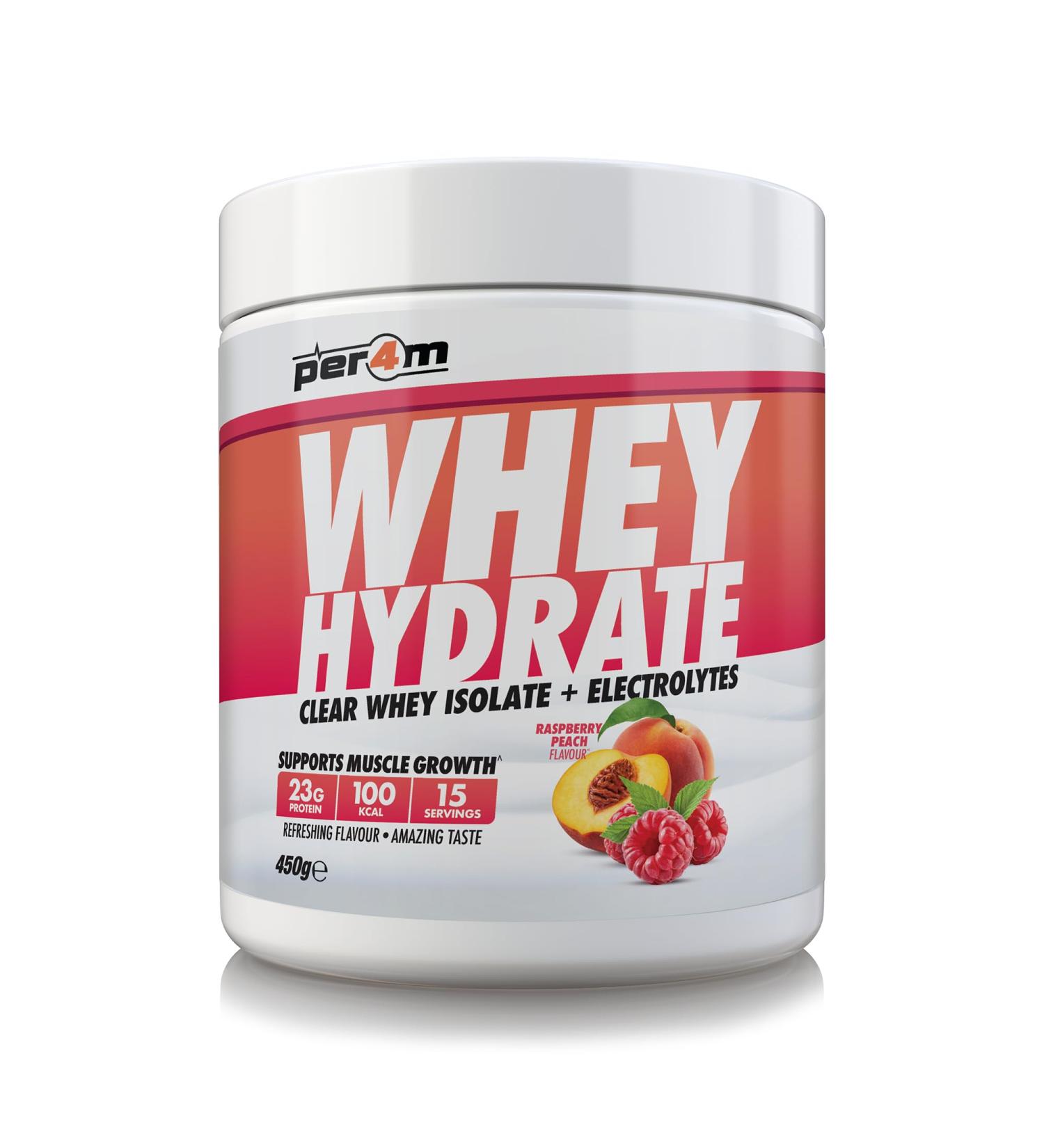 Per4m Whey Hydrate (450g) Framboise-P che - Prot ines - Prot ines claires - Buy Online on GoSupps.com