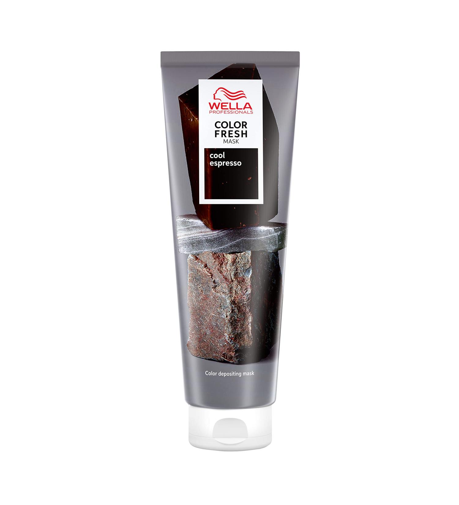 Wella Professionals Color Fresh Mask Temporary Colour Refresh Treatment Semi-Permanent Hair Dye Hair Gloss Treatment for Brown Hair 150 ml (Pack of 1) Cool Espresso - Buy Online on GoSupps.com