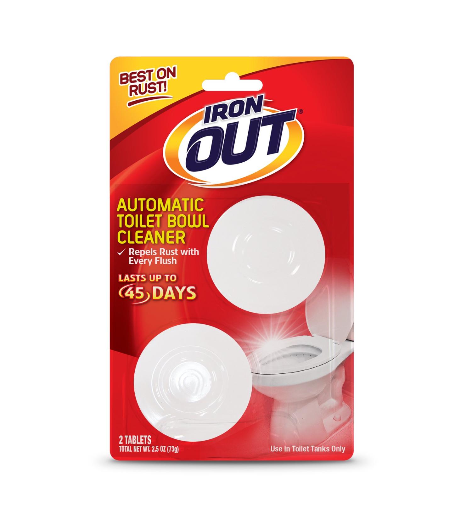 Super Iron Out AT12N Automatic Toilet Bowl Cleaner-2.1 Ounces/2 Uses-Rust and Hard Water Stain Repellent Cleans with Each Flush 2 Count (Pack of 1) - Buy Online on GoSupps.com