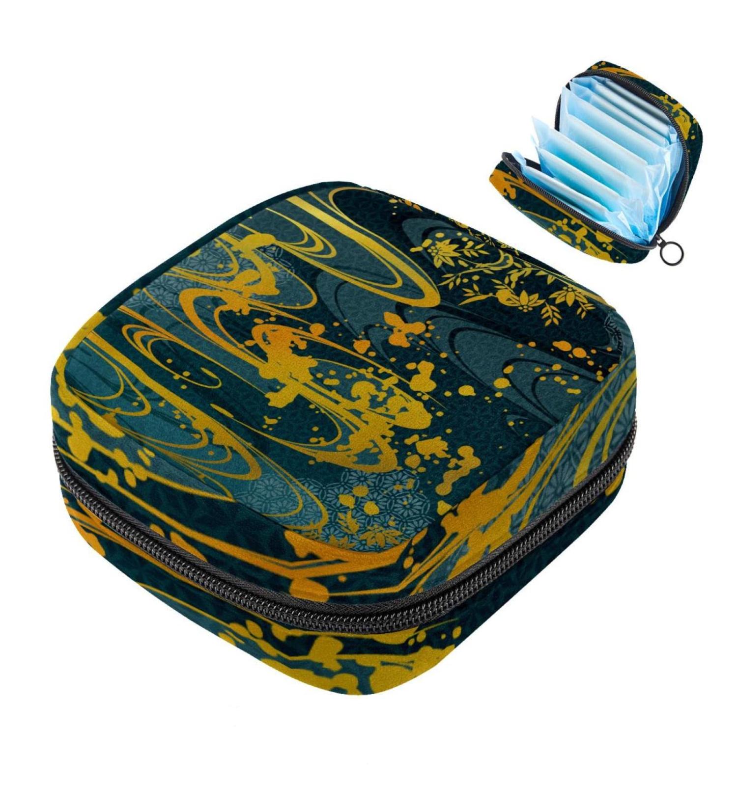 Women's Japonica Style Tampon Storage Bag | Multi-Pocket Zip Binding Bags for Menstrual Products - International Shipping - Buy Online on GoSupps.com