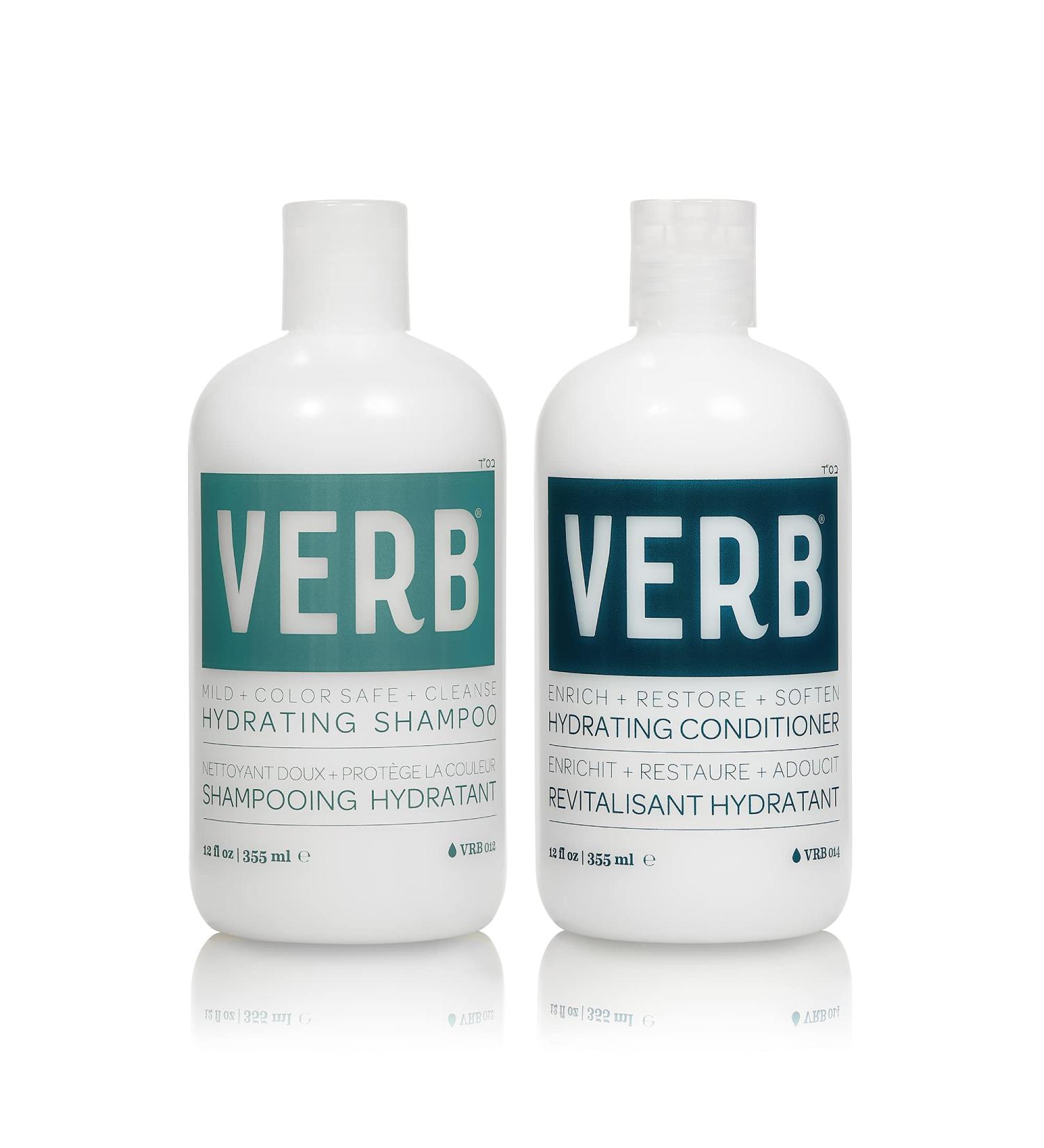 Verb Hydrating Shampoo & Conditioner Duo - Vegan Argan Oil Set, 12 Fl Oz - Sulfate-Free Moisturizing Hair Care - Buy Online on GoSupps.com