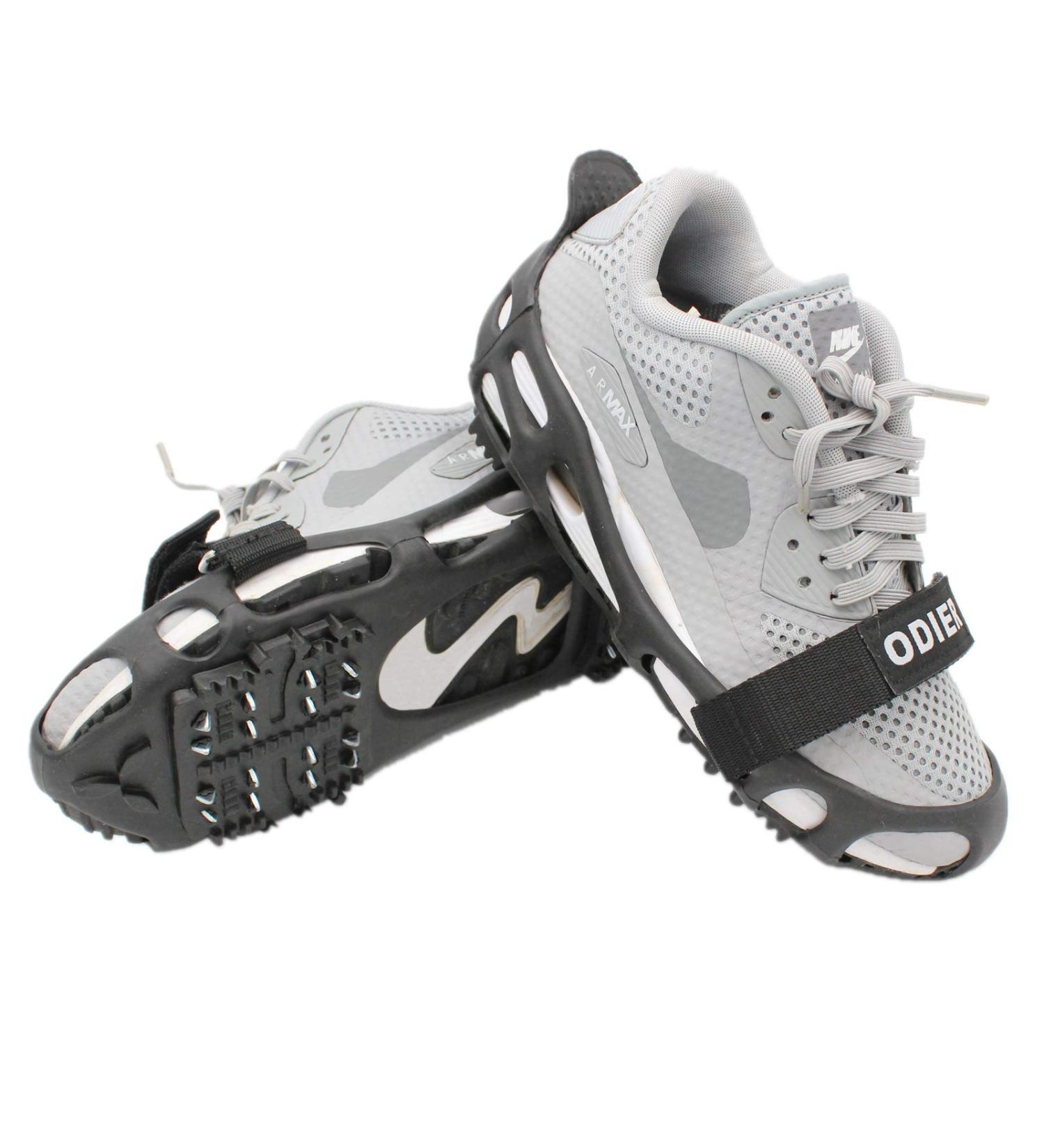 ODIER Ice Cleats Grippers for Shoes and Boots - 24 Teeth Crampons for Ice Snow & Freezing Mud - Buy Online on GoSupps.com