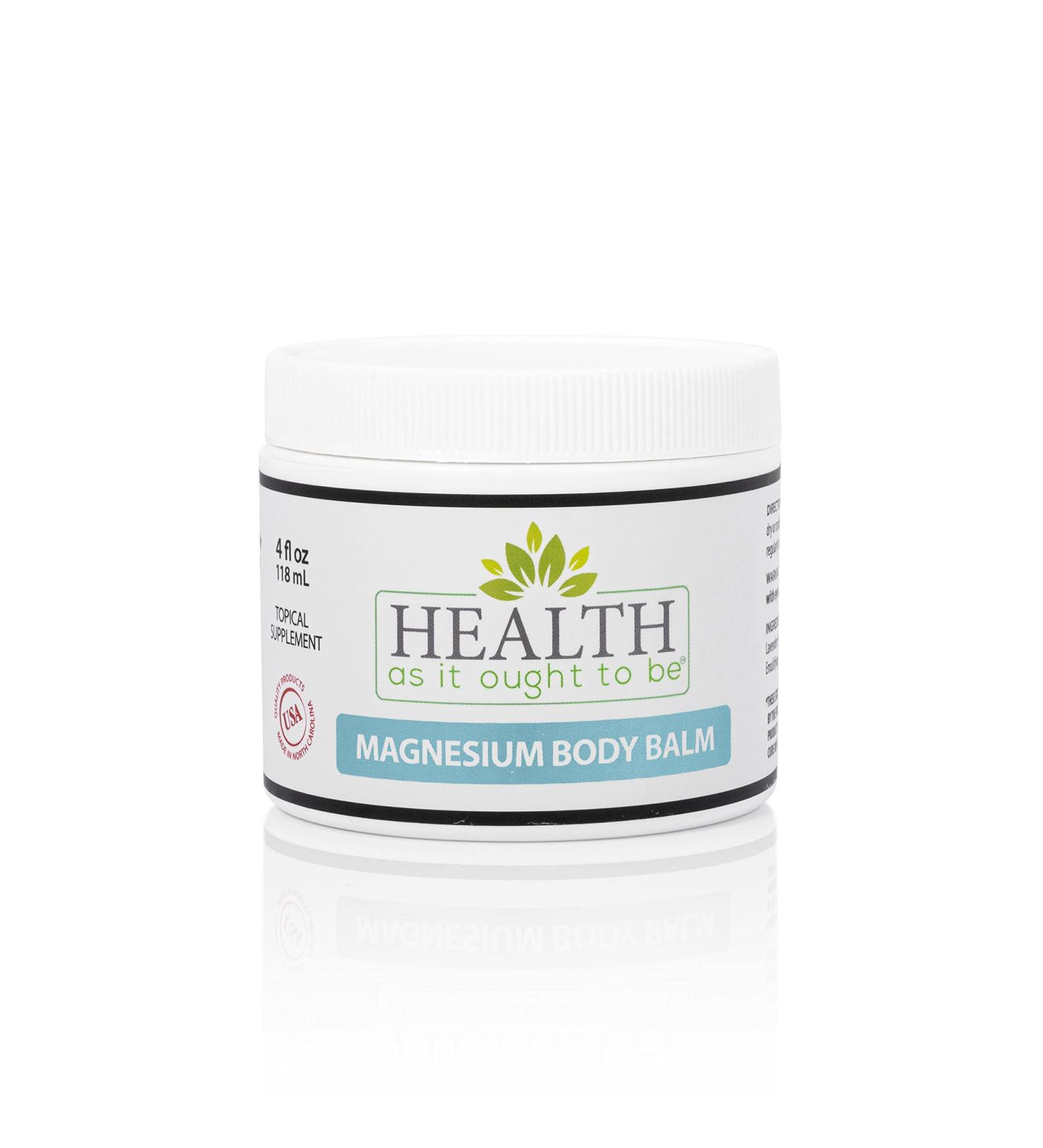 4 oz Magnesium Body Balm with Dead Sea Minerals, Arnica, Aloe Vera & Jojoba - Physician Formulated - Buy Online on GoSupps.com