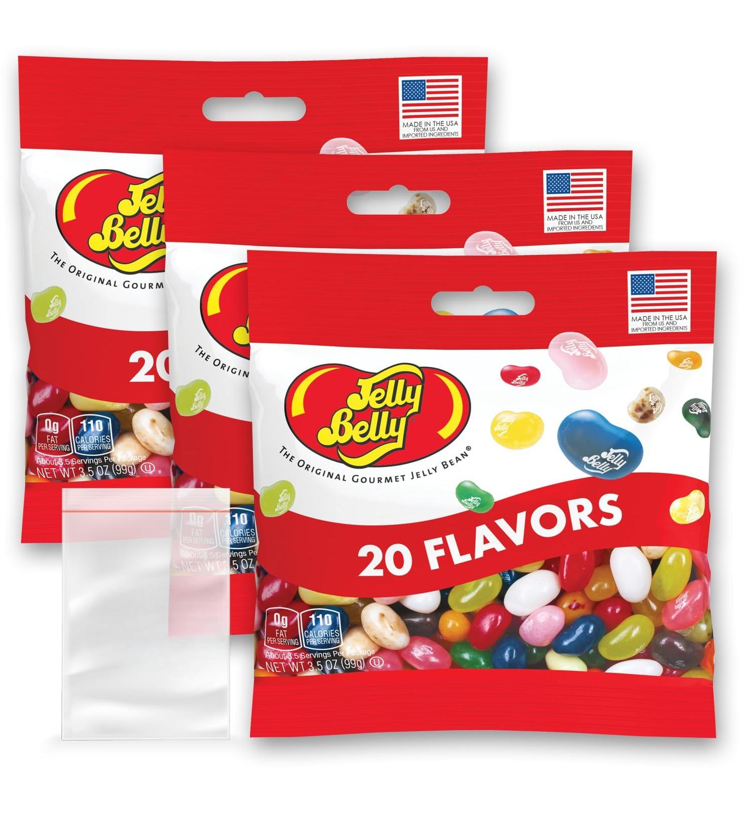 Jelly Belly 20 Assorted Flavours Gourmet Jelly Beans 3-Pack Bundle 100g - Christmas & Holidays Candy Vegan Candy Dairy Free Snacks Kosher Candy Gluten Free Bulk Candy Stocking Stuffers for Teens 20 Flavors - Buy Online on GoSupps.com