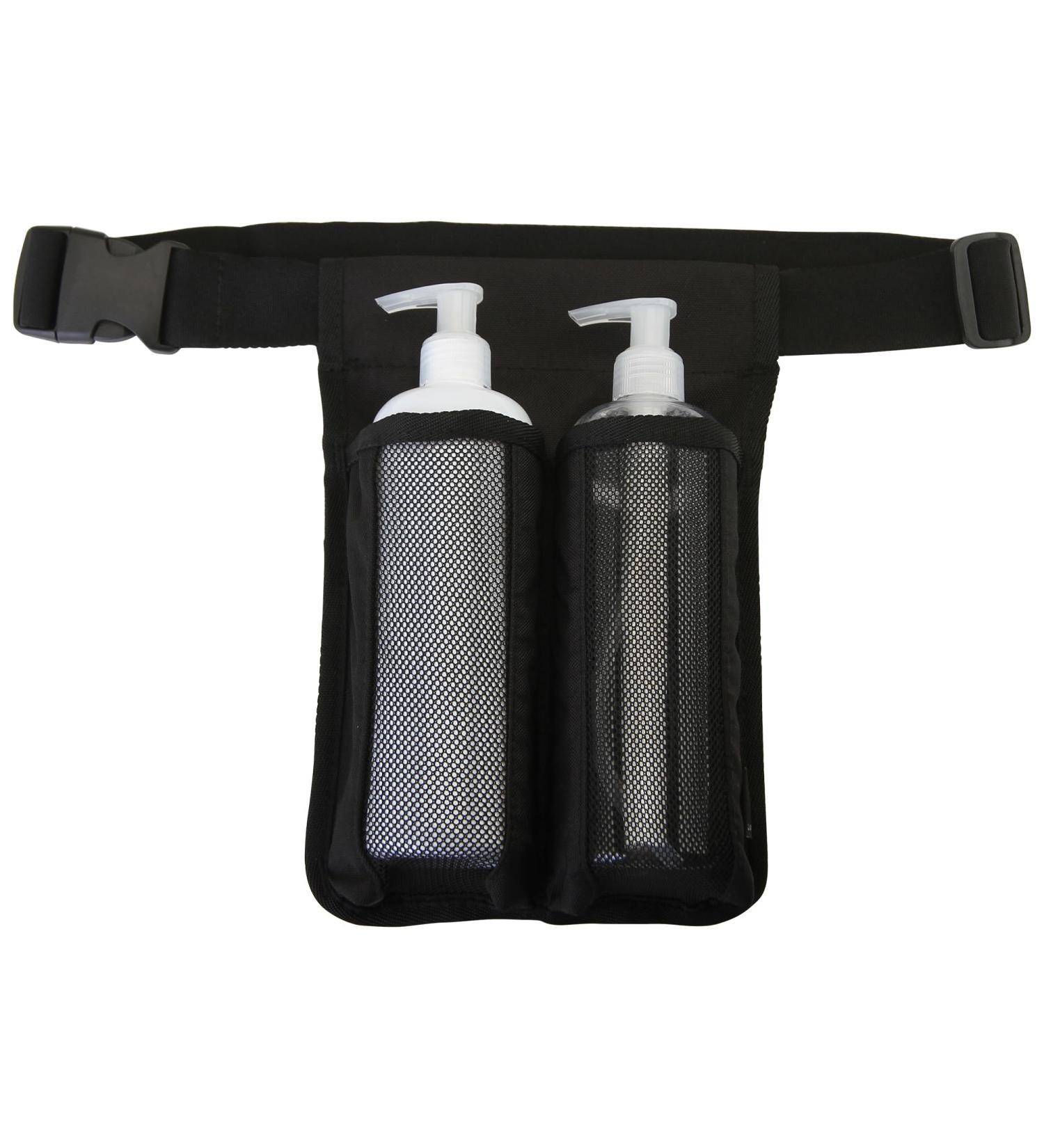 Buy Double Bag Massage Cream Lotion Holder Waist Belt - Black | Ideal for Massage Oils - International Shipping Available - Buy Online on GoSupps.com
