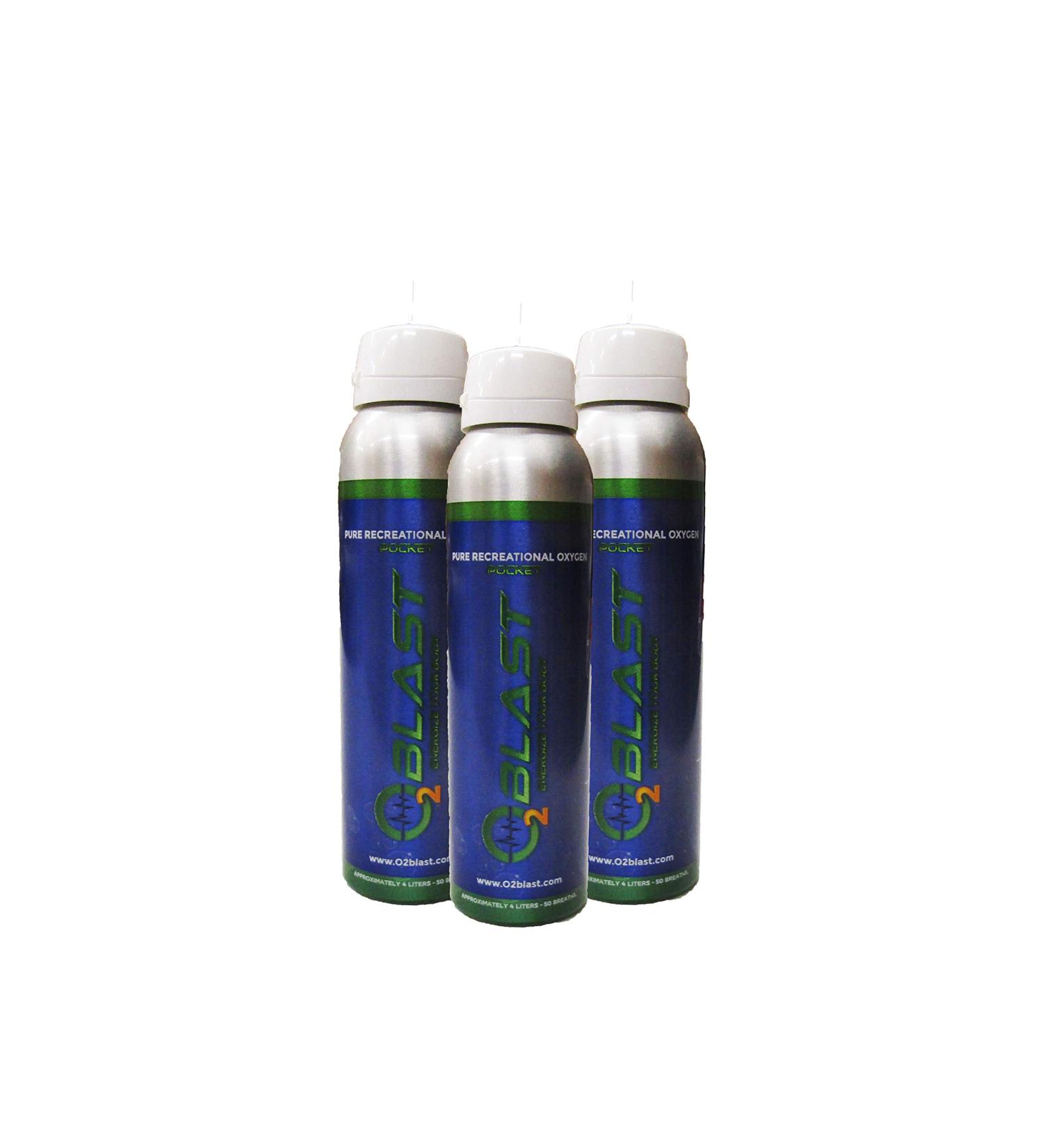 99.7% Pure Oxygen Supplement - Quick Recovery for Exercise, Motion Sickness, Altitude Sickness, Mental Clarity & Focus - 3-Pack 4L Oxygen Canisters with Sanitary Flip Top Cap - All Natural - Buy Online on GoSupps.com