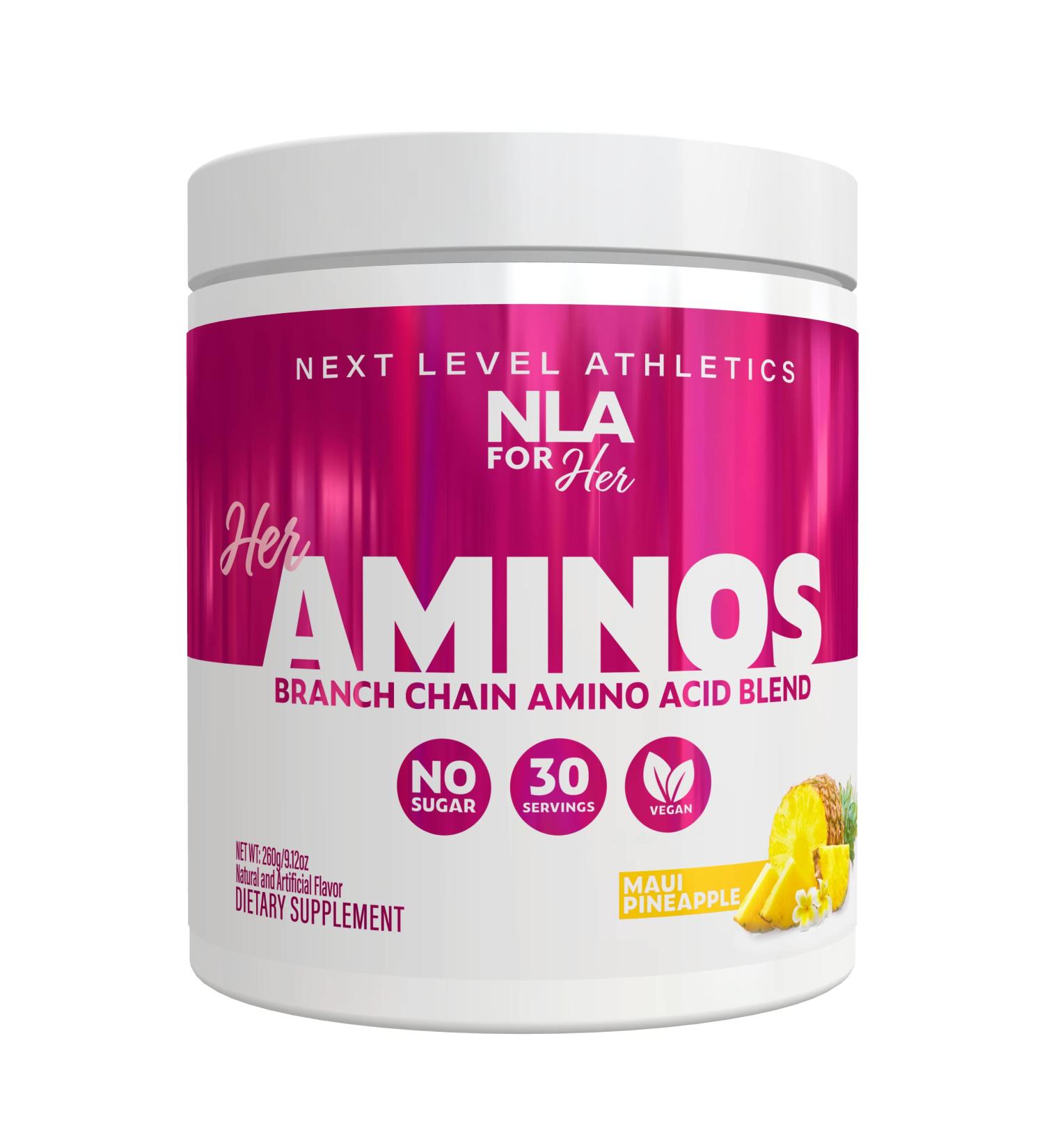 Buy NLA for Her Aminos - Maui Pineapple | 30 Servings BCAA Blend for Endurance Lean Muscle & Recovery | Vegan & Gluten-Free  - Buy Online on GoSupps.com