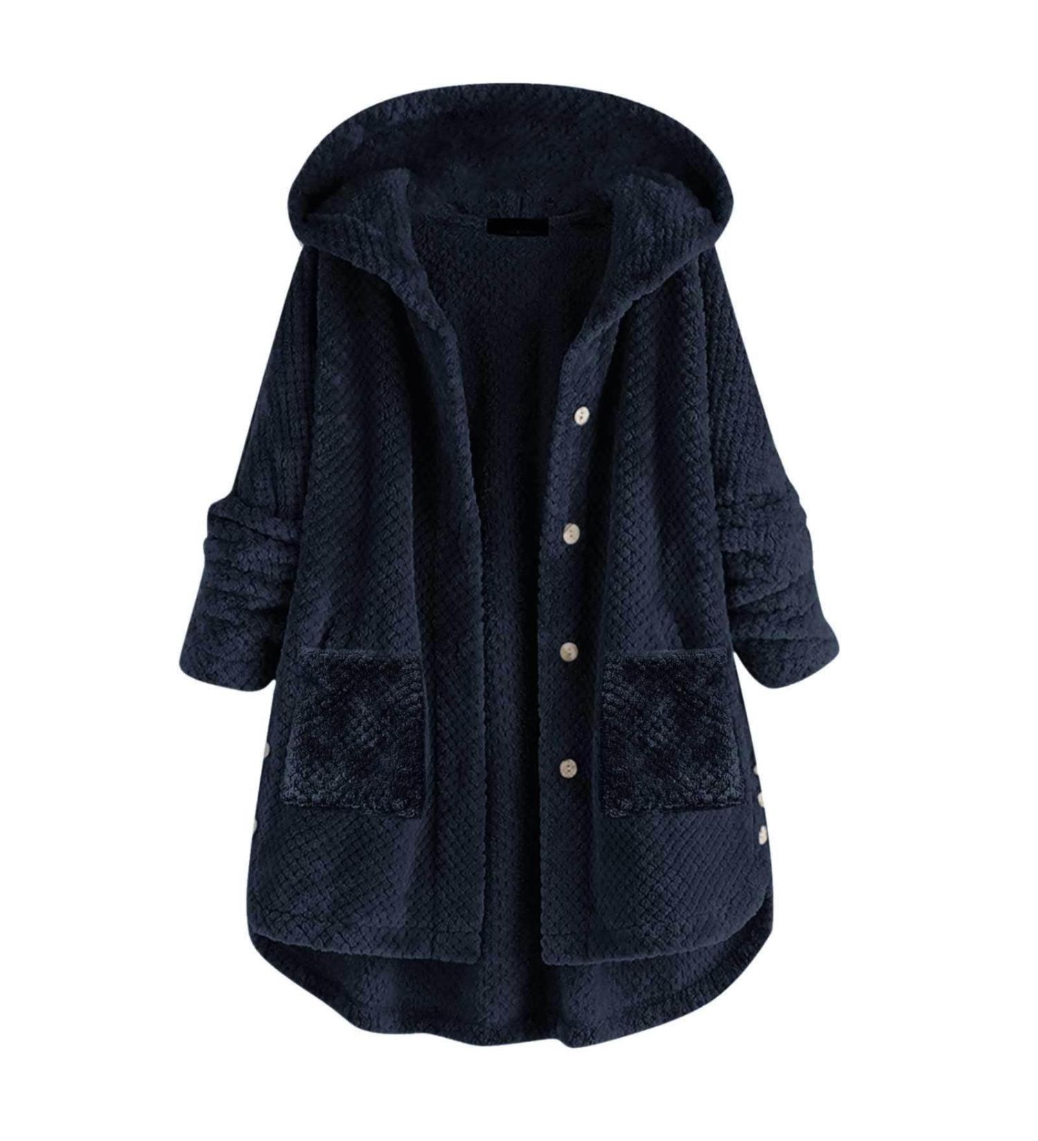 Shop Hanxiulin Women's Fleece Plush Jacket - Warm & Fluffy Zip-Up Coat with Hood in Various Colors | Perfect Winter Outerwear - Buy Online on GoSupps.com