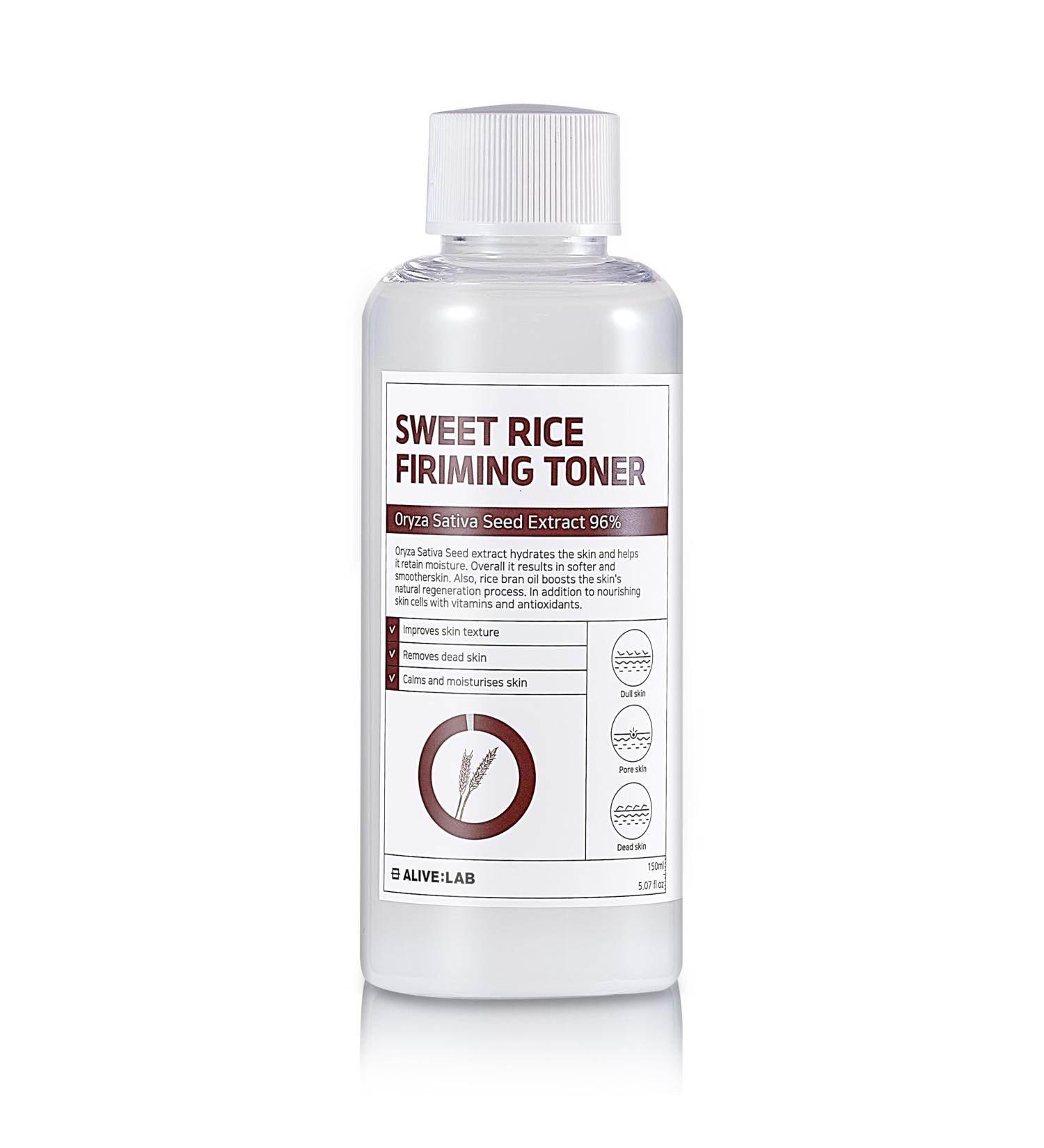 ALIVELAB Sweet Rice Firming Toner 5.07oz | Pore Care Hydration & Firmness - International Shipping Available - Buy Online on GoSupps.com