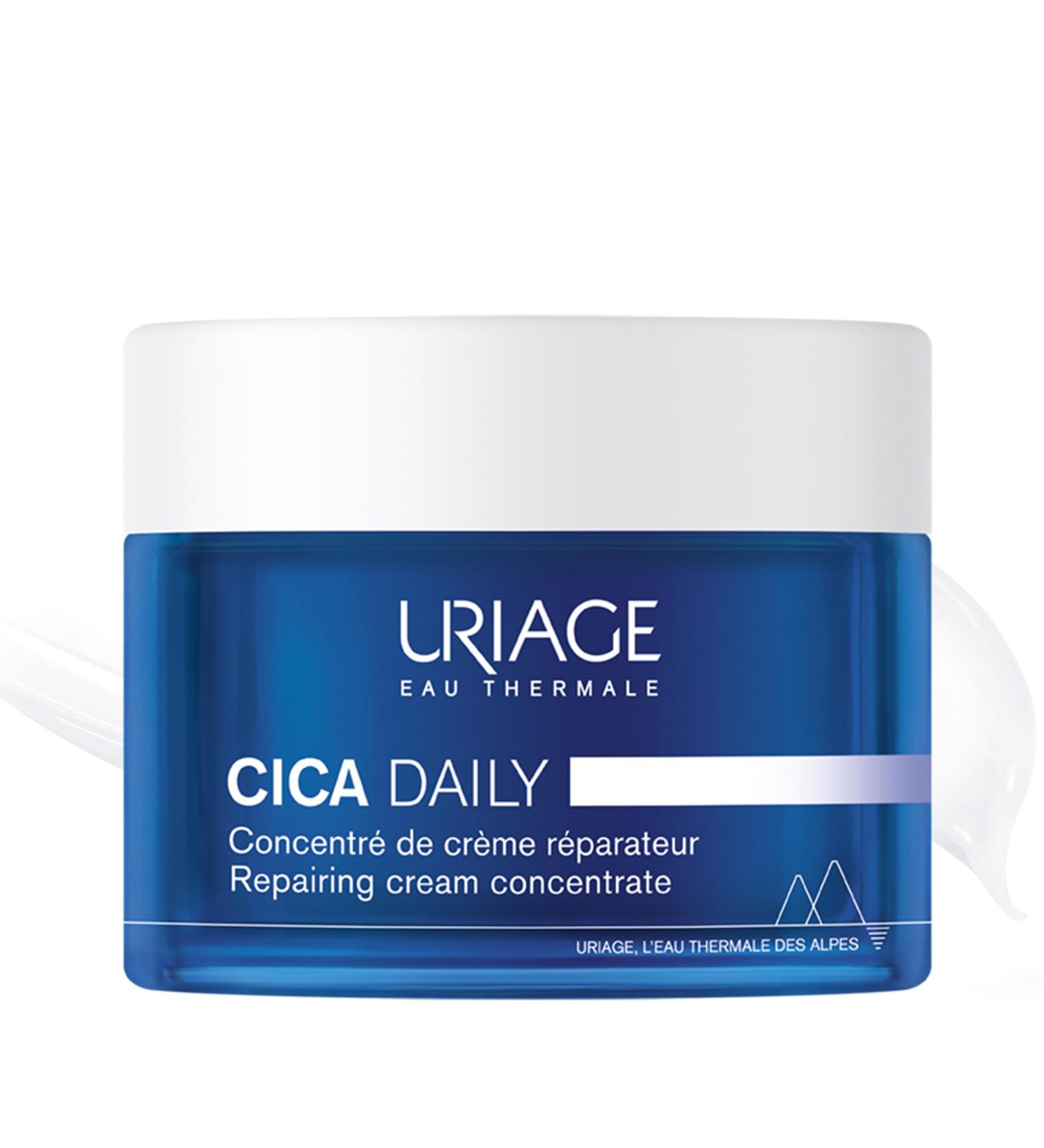 Uriage Cica-Daily Repairing Face Cream Concentrate 50ml - With Centella Asiatica Hyaluronic Acid & Vitamin B5 - Repairs & hydrates in one application - Fragrance-free - 96% natural origin - Buy Online on GoSupps.com