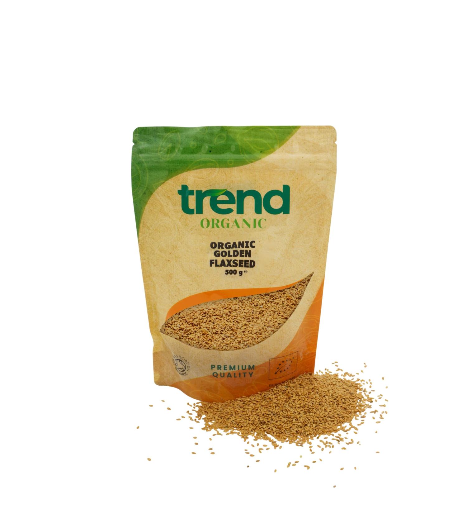 Organic Golden Flaxseed: High Protein & Fiber, Omega-3s, Vegan, GMO-Free - 1kg & 500g - Buy Online on GoSupps.com