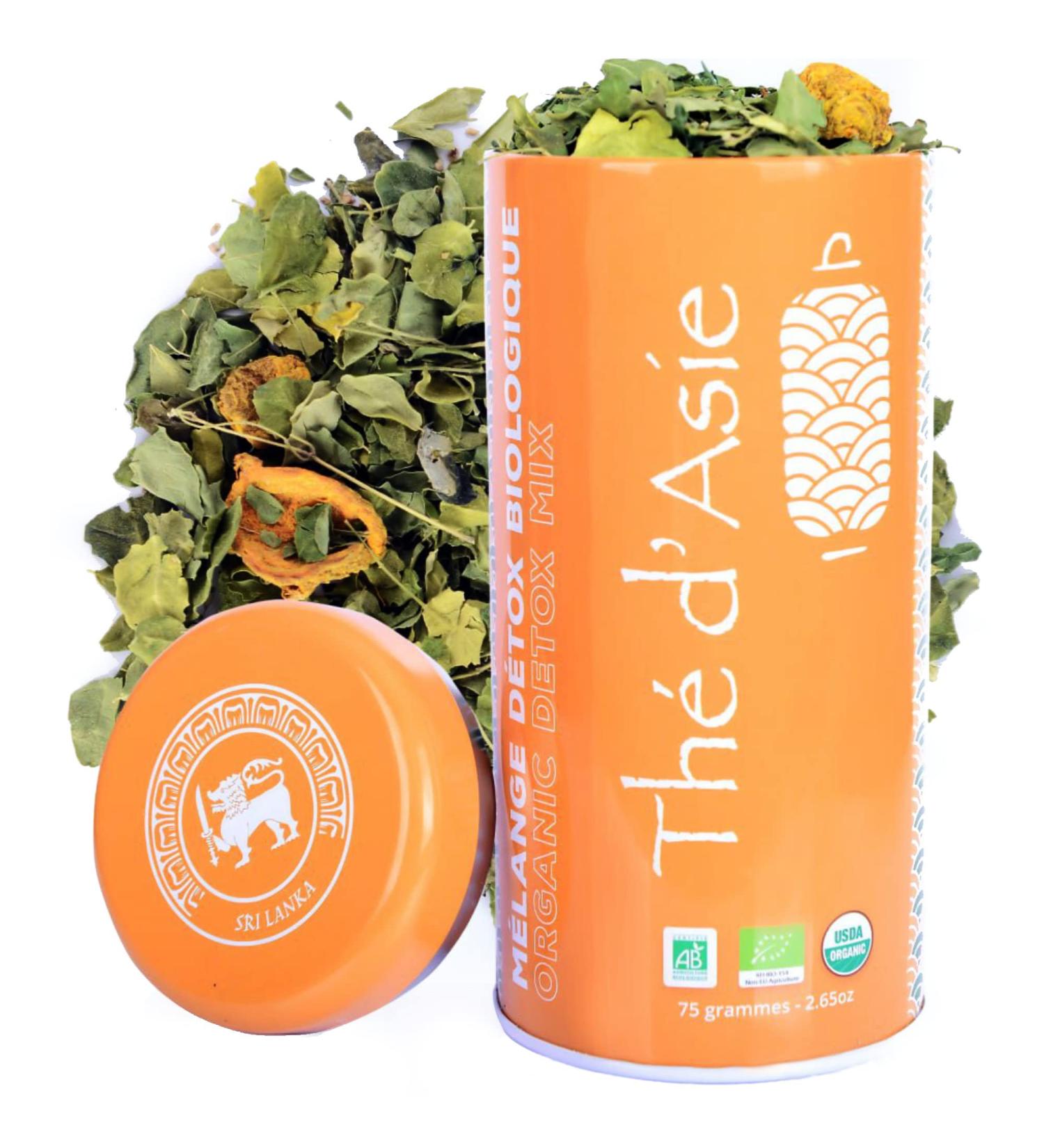  Khla Organic Detox Infusion Moringa Leaf Ginger Turmeric - Loose Tin 75g - Certified Organic - Asian Tea by KHLA - Buy Online on GoSupps.com