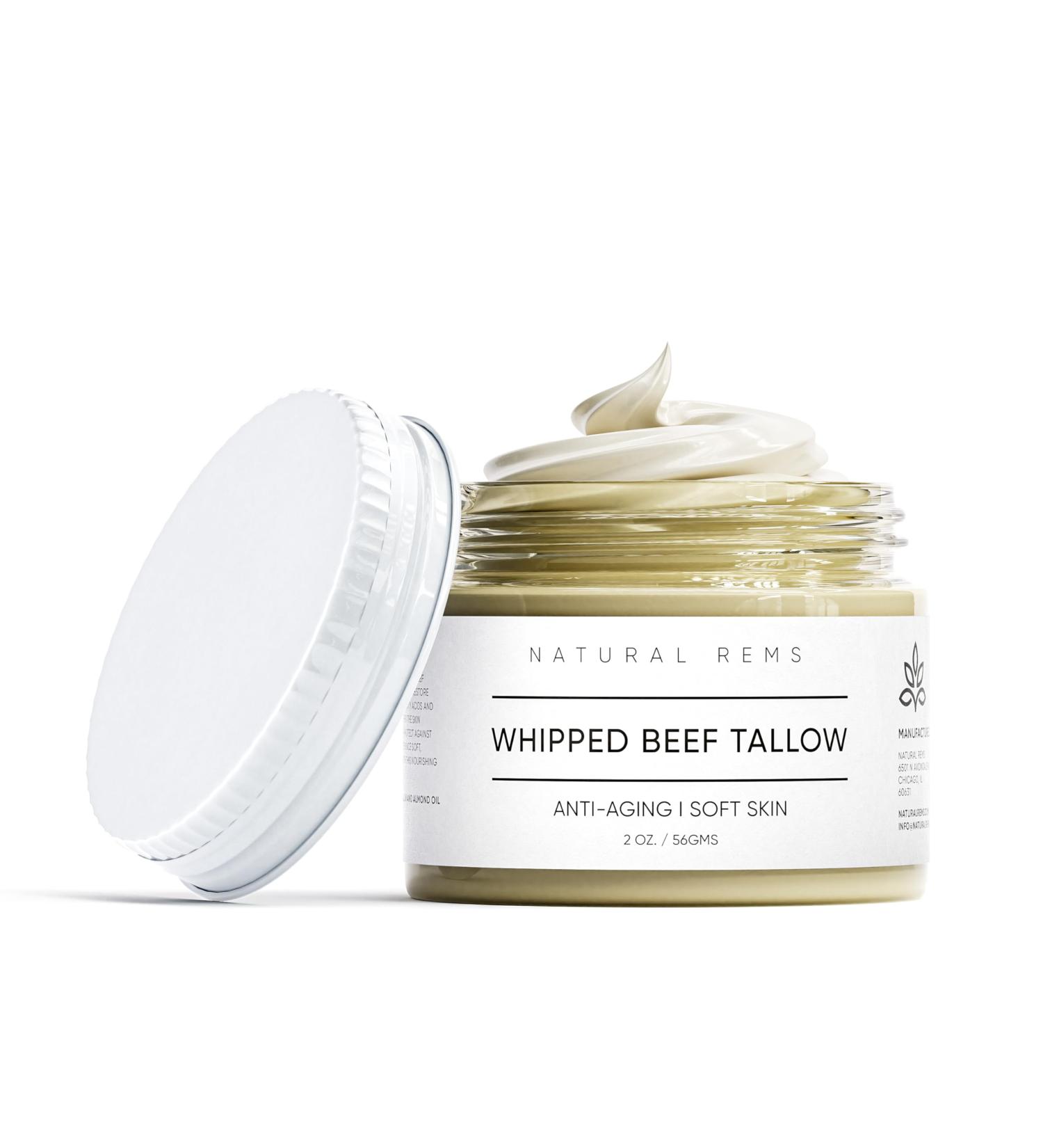 Beef Tallow Moisturizing Balm for Dry & Sensitive Skin - Deep Hydration & Healthy Complexion - Essential Skincare with Almond Oil - Buy Online on GoSupps.com