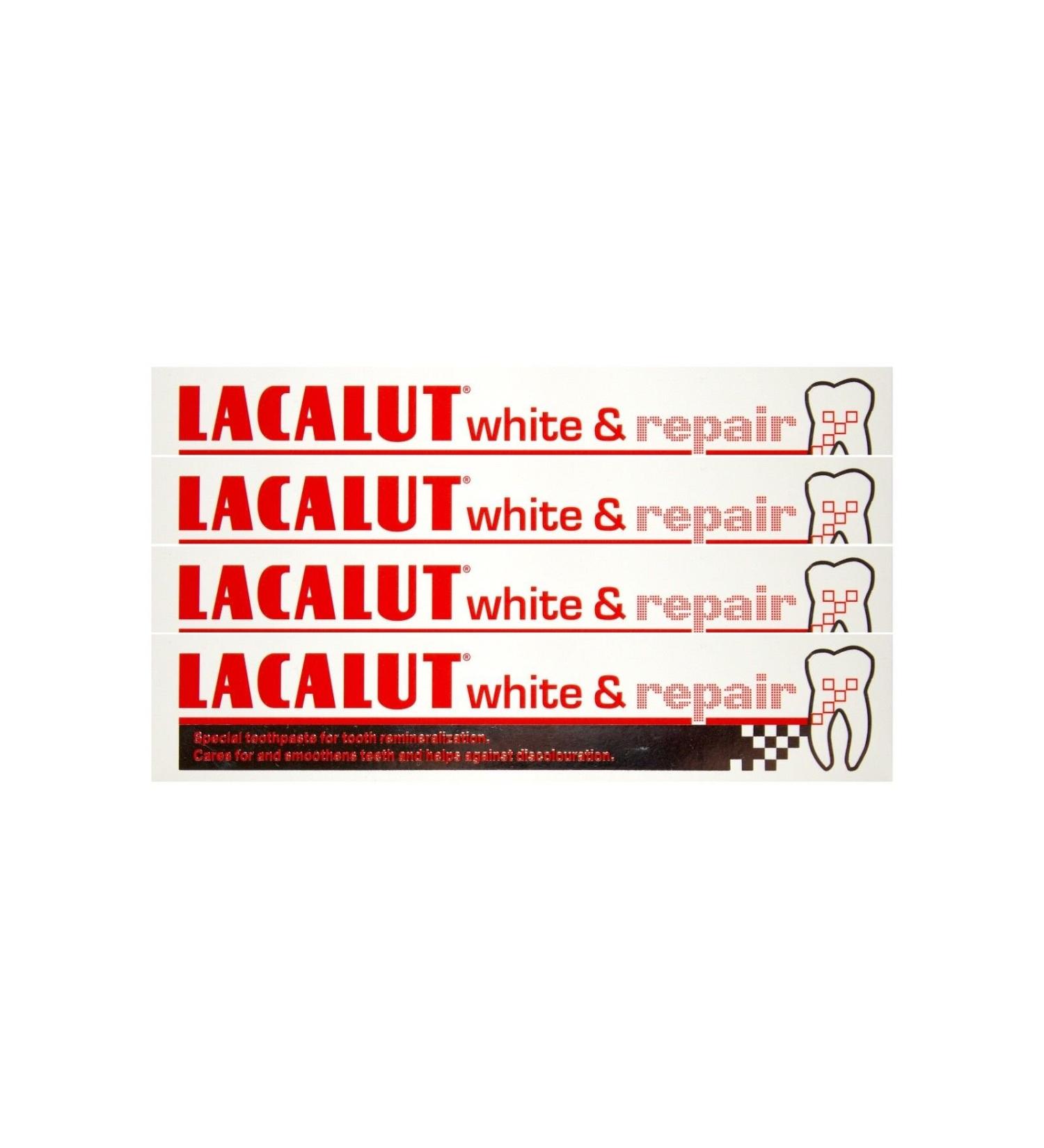 4x LACALUT white & repair toothpaste 75 ml PZN: 04387912 Special toothpaste toothpaste