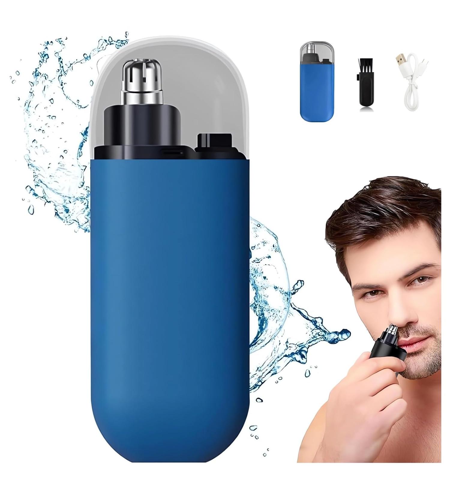 2024 Portable Nose Hair Trimmer - Rechargeable Electric Hair Removal Kit for Men & Women - Ear & Nose Clippers with Eyebrow Razor (Blue - Buy Online on GoSupps.com