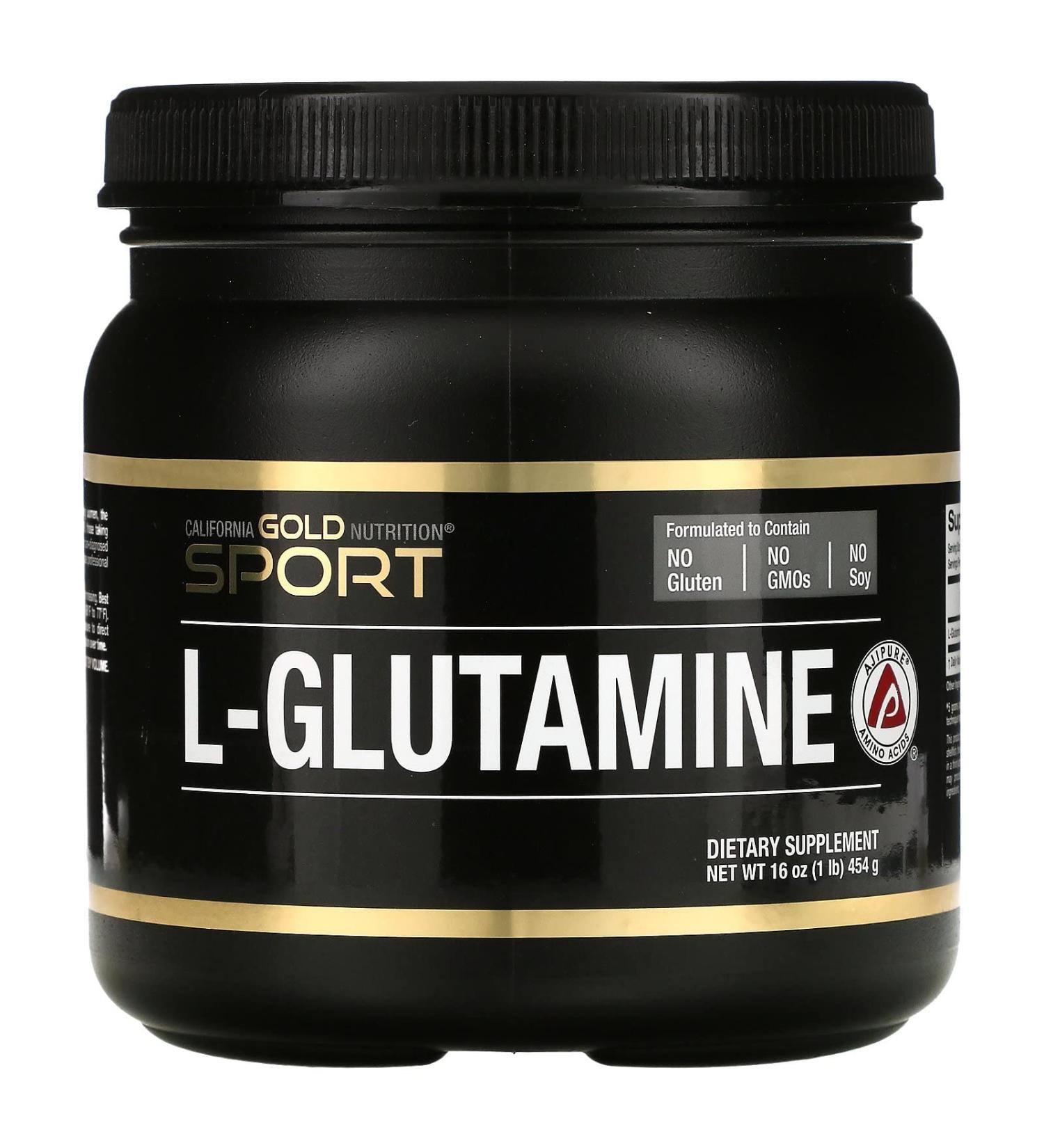 L Glutamine Powder Pharmaceutical Grade from AjiPure Ajinomoto - Vegetarian, Vegan, Gluten Free - 16 oz - Buy Online on GoSupps.com