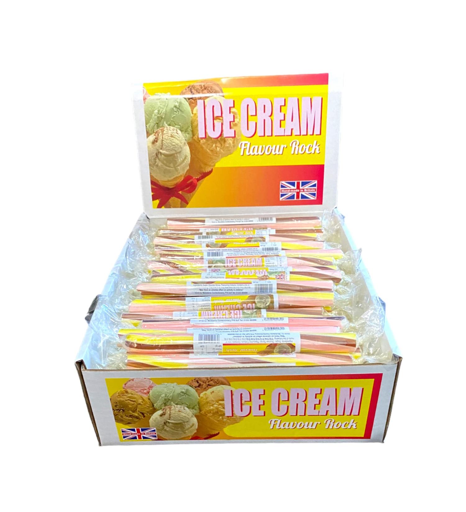 100 X Ice Cream Rock Sticks Handmade Traditional Rainbow Classic Sweets Retro Seaside Gift Wholesale Confectionery - Buy Online on GoSupps.com