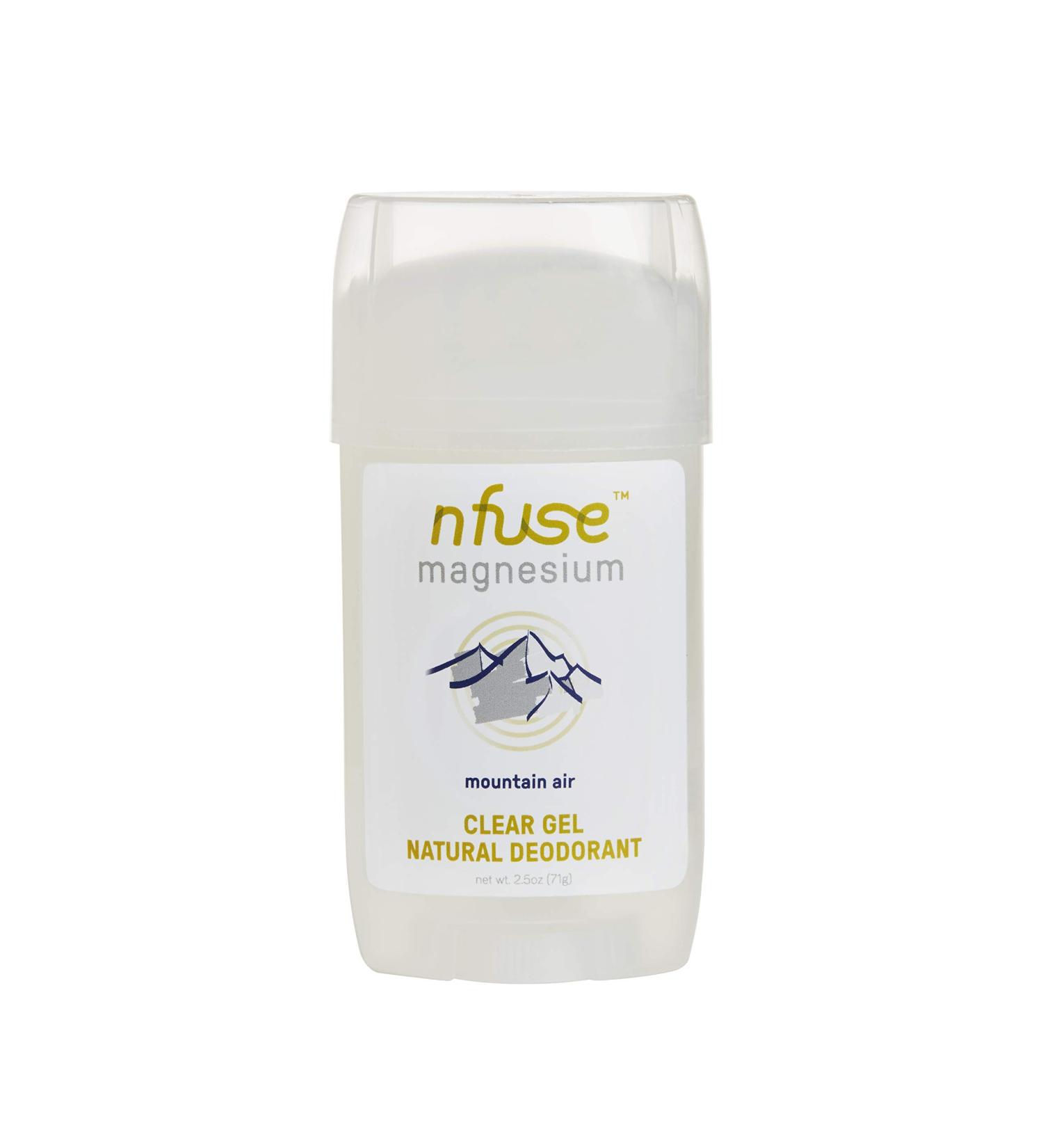 nfuse Natural Magnesium Gel Deodorant - Aluminum and Paraben-Free Formula with Pure USP Grade Magnesium Chloride - Mountain Air Fragrance - Buy Online on GoSupps.com