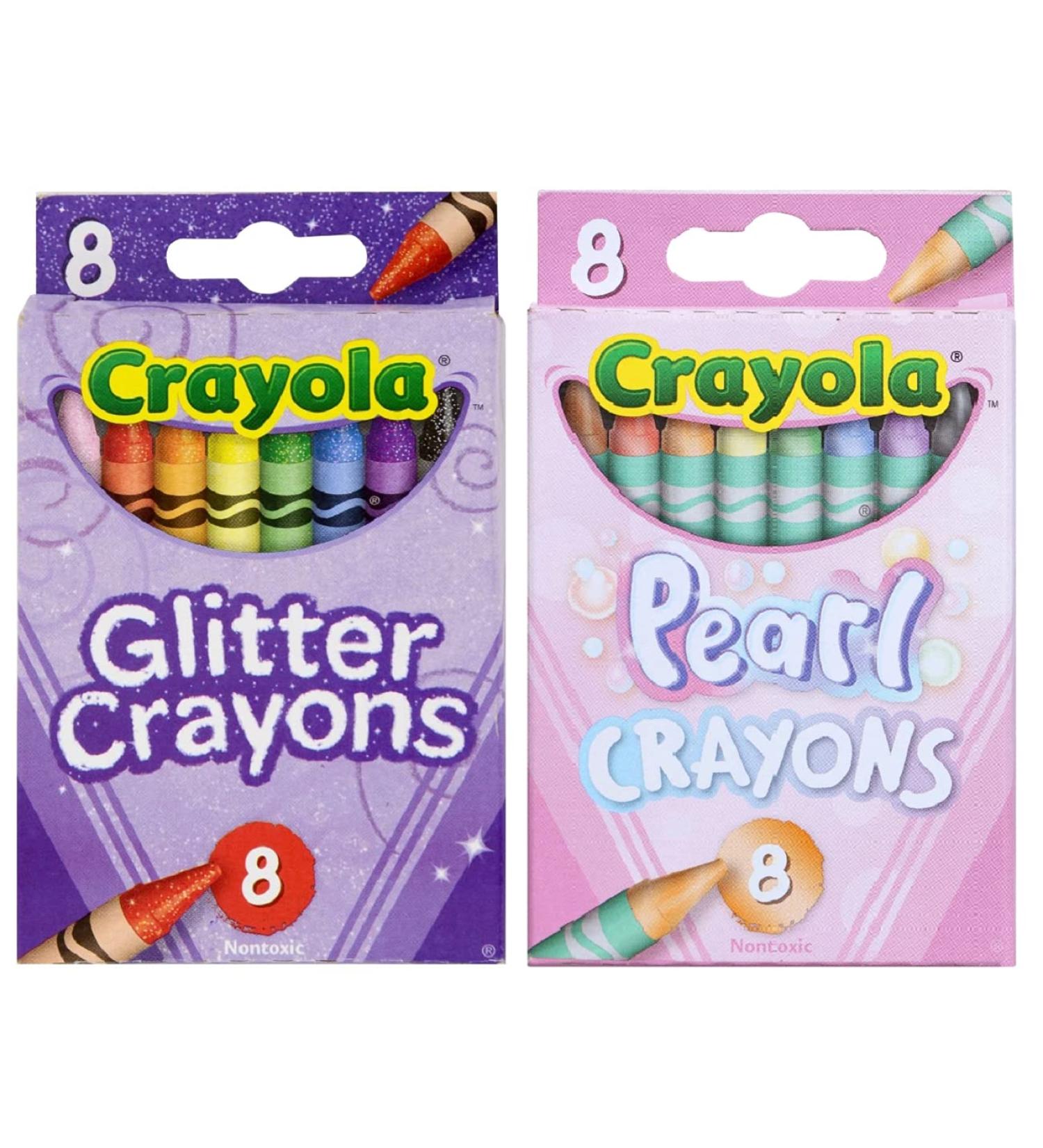 Glitter and Pearl Crayons 8 count each