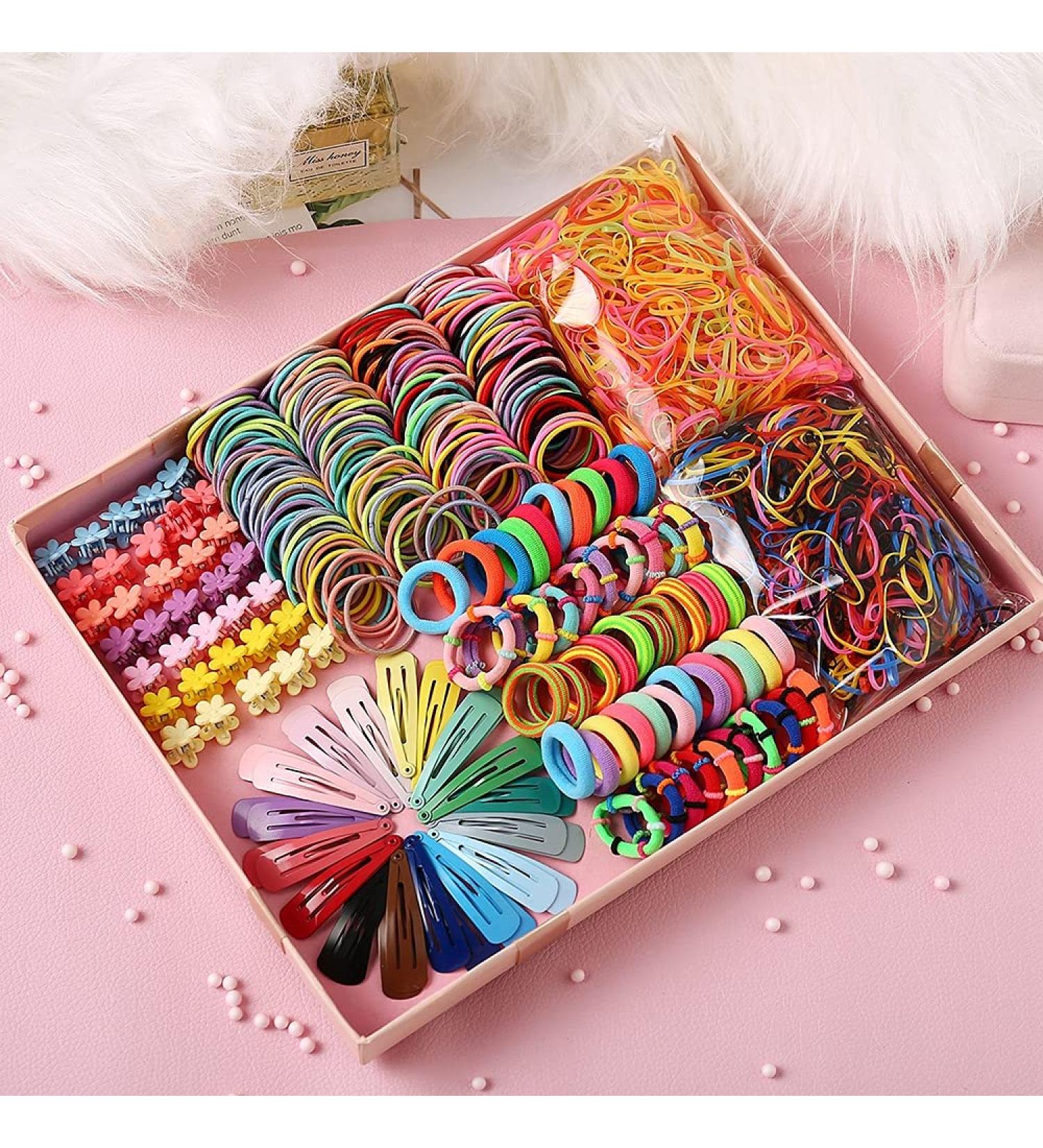 Shop Hcliptie 780-Piece Baby Girl Hair Jewelry Set - Colorful Hair Clips Ties & Hairpins for Toddlers - Buy Online on GoSupps.com