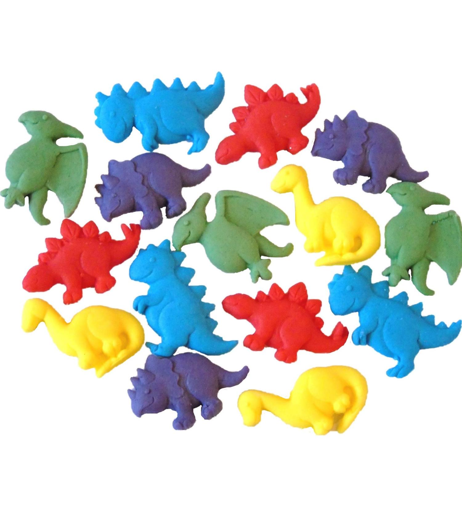 Birthday Cake Cupcake Topper Decorations 15 Mixed Novelty Edible Dinosaurs