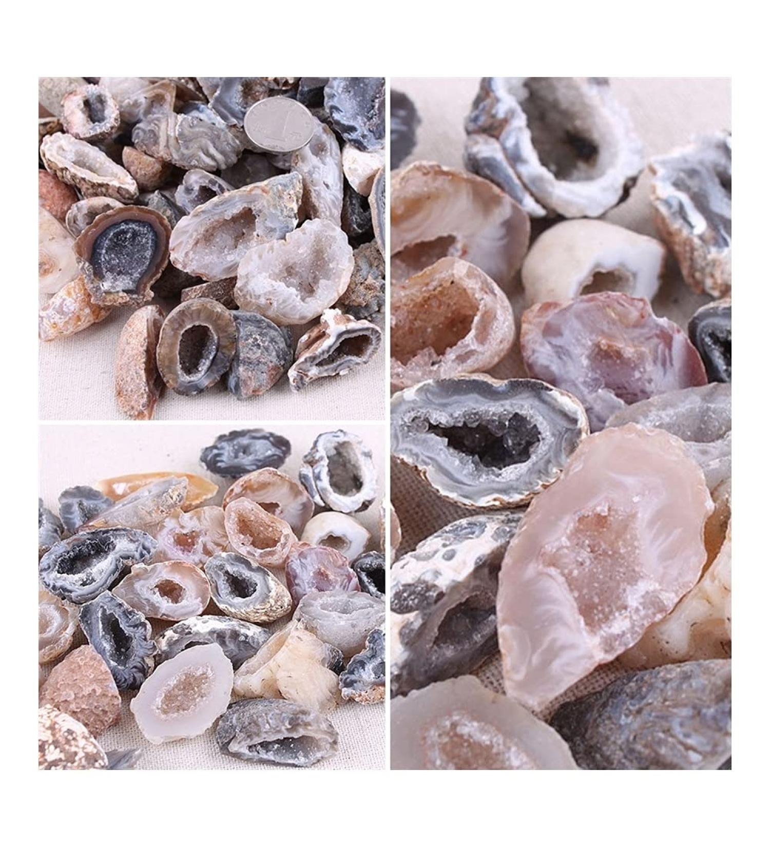 Natural Crystal Rough for 1Pcs Geodes OCO Agate Natural Crystals Druzy Halves Quartz Specimens DIY Decor Raw Stones and Minerals (Size : 1-3.5cm) (Size : 1-3.5cm) - Buy Online on GoSupps.com