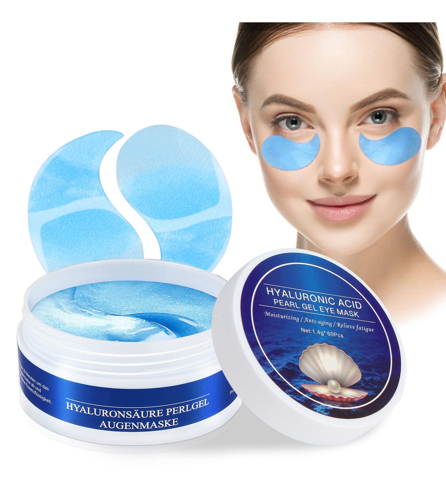 Hydrating Eye Pads with Hyaluronic Acid & Collagen | Anti-Aging Hydrogel Eye Masks for Dark Circles Puffiness & Wrinkles - 60pcs - Buy Online on GoSupps.com