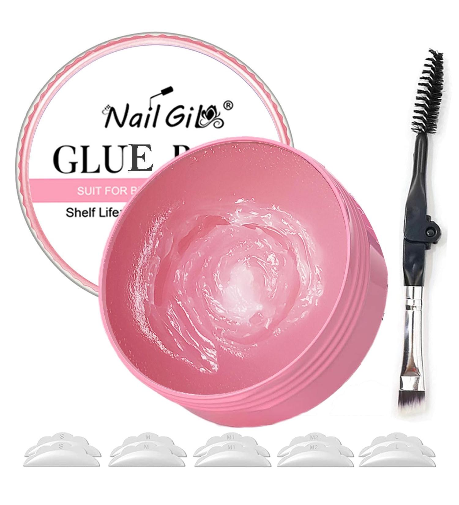 Lash Lift Glue Balm 2023 Upgrade Lash Lift Glue Adhesive 2 in 1 Strong Sticky Glue Balm for Eyelash Lift Brow Lamination Professional Use for Salon Strawberry Flavor 0.35oz Pink-Strawberry - Buy Online on GoSupps.com