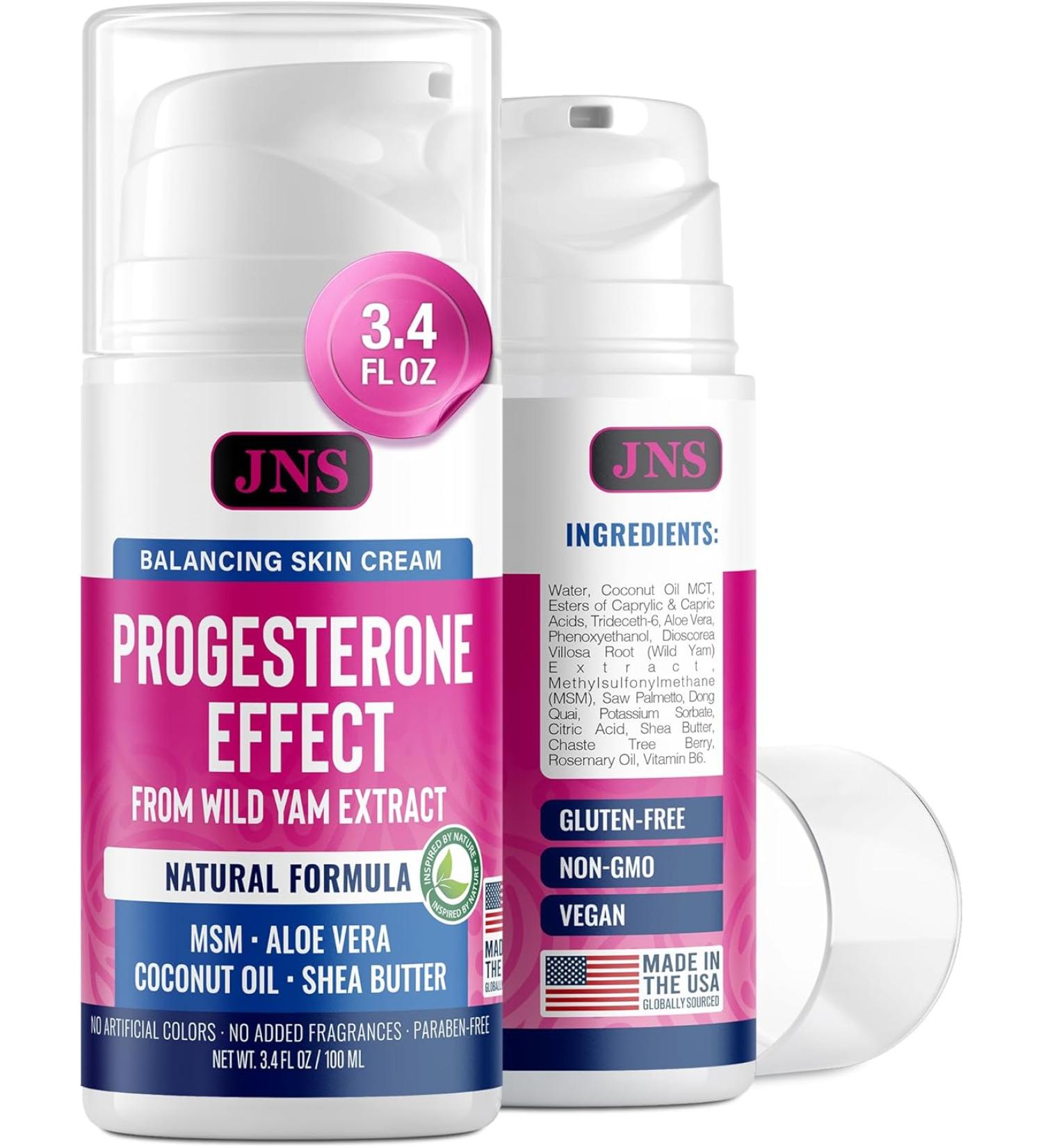 Progesterone Cream (Bioidentical) for Menopause Relief 3000 mg - Made in USA - Bio-Identical Progesterone Cream for Women - Soy-Free & Non-GMO - Buy Online on GoSupps.com