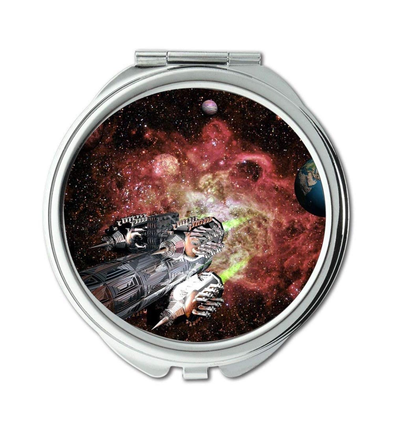 Mirror middle earth makeup mirror Space Ship Space Planets Universe Science Earth makeup mirrors pocket mirror portable mirror - Buy Online on GoSupps.com