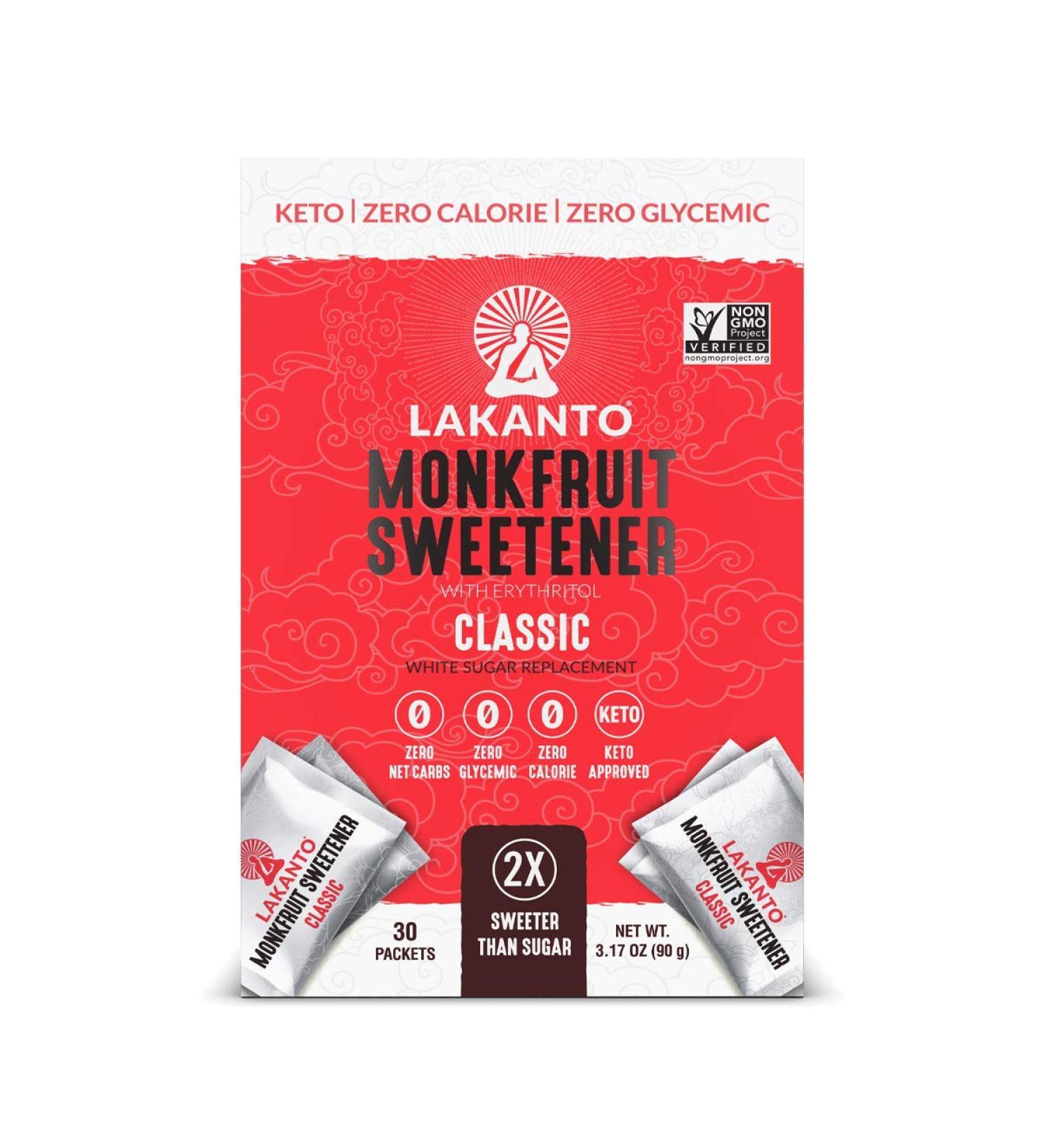 Lakanto Monkfruit Sweetener Classic | Zero-Calorie Sugar Substitute - 3.17 oz (90g) - Buy Online on GoSupps.com