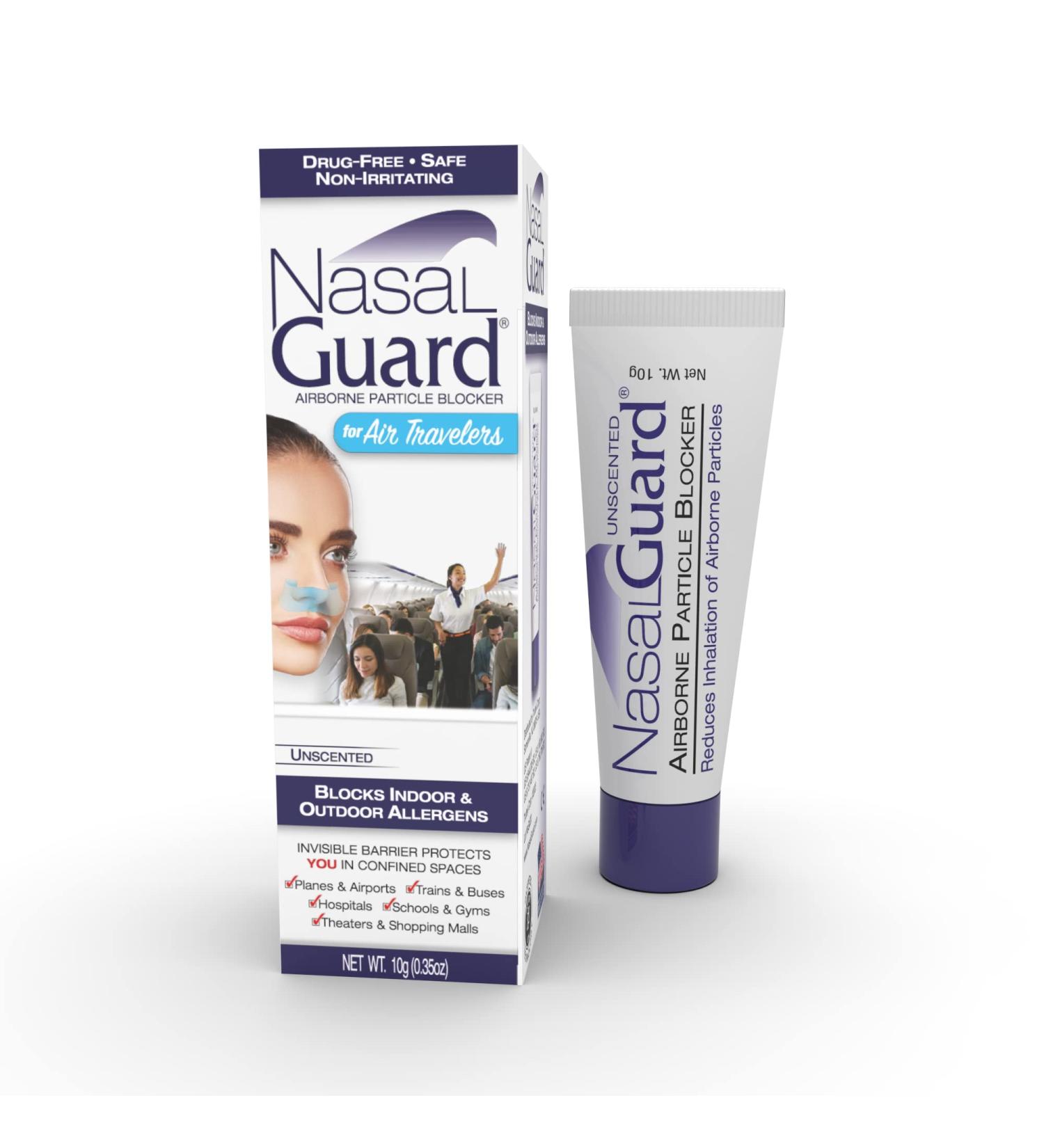 Air Travelers Allergy Relief Gel - NasalGuard, Drug-Free, Unscented 10g - Buy Online on GoSupps.com