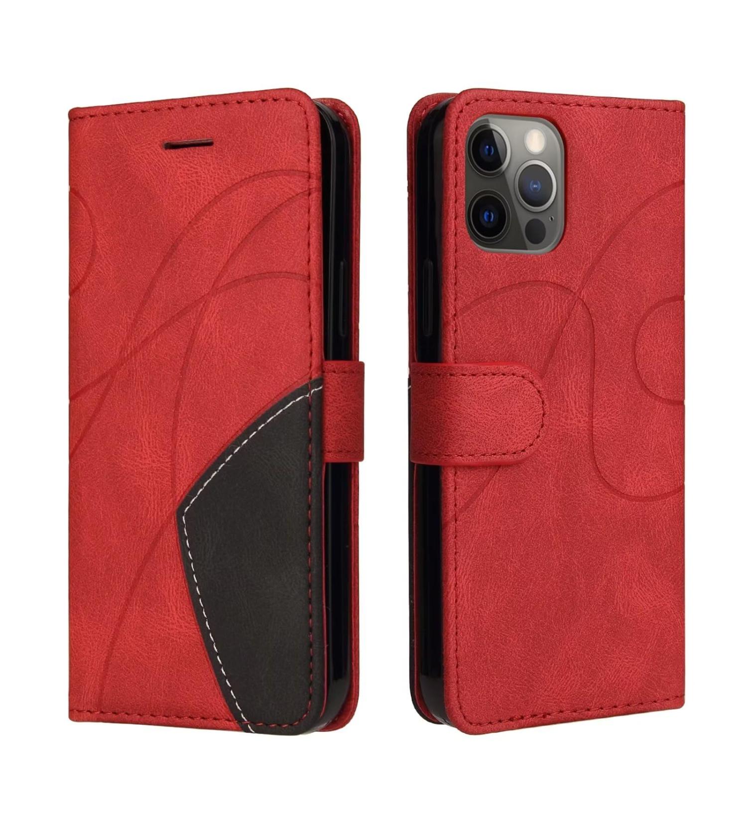 Haygdz Premium PU Leather Wallet Case for Huawei Mate 50 - Red Magnetic Stand Card Holder Protective Cover - Buy Online on GoSupps.com