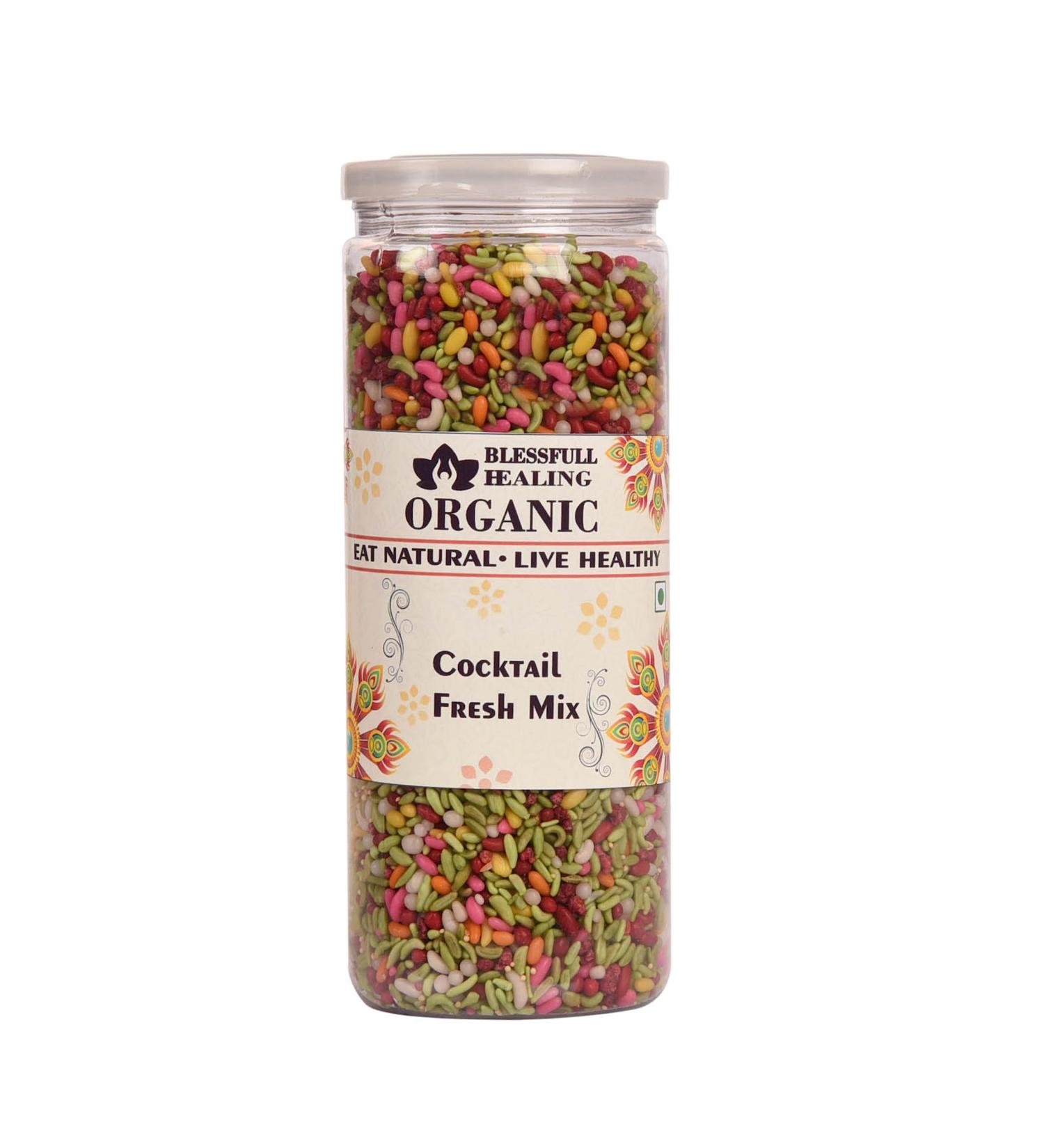 Blessfull Healing Organic Cocktail Fresh Mix 250 Gram Airtight Container (Packing May Vary)