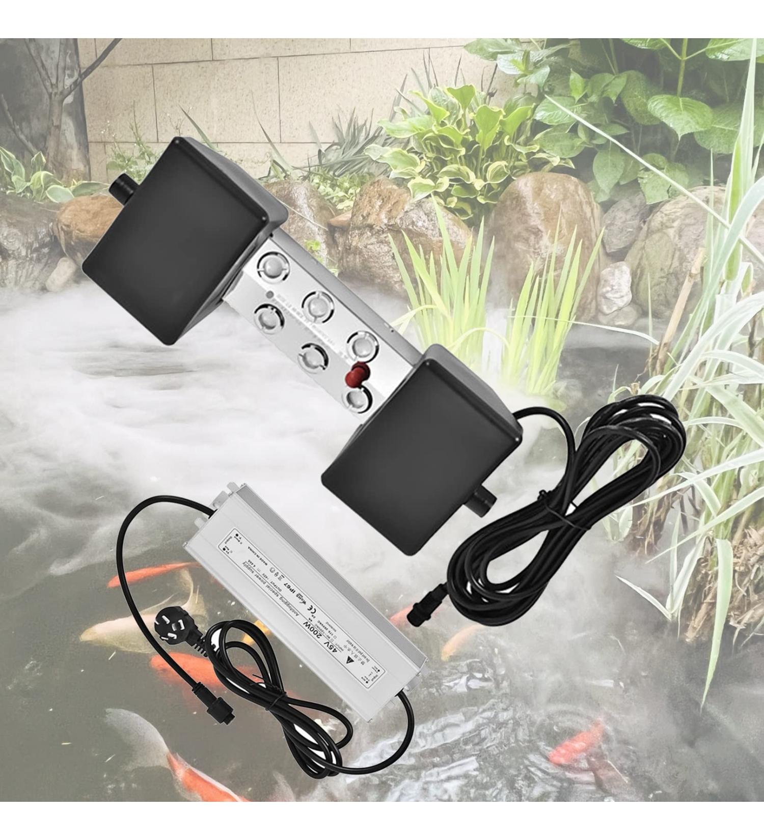6 Head Ultrasonic Fog Machine 4200Lm/h Mist Maker Air-cooled Fogger with Waterproof Power Supply and Float for Garden Pool Water Fountain Pond Atomizer (Color : With 150W Power Supply) - Buy Online on GoSupps.com
