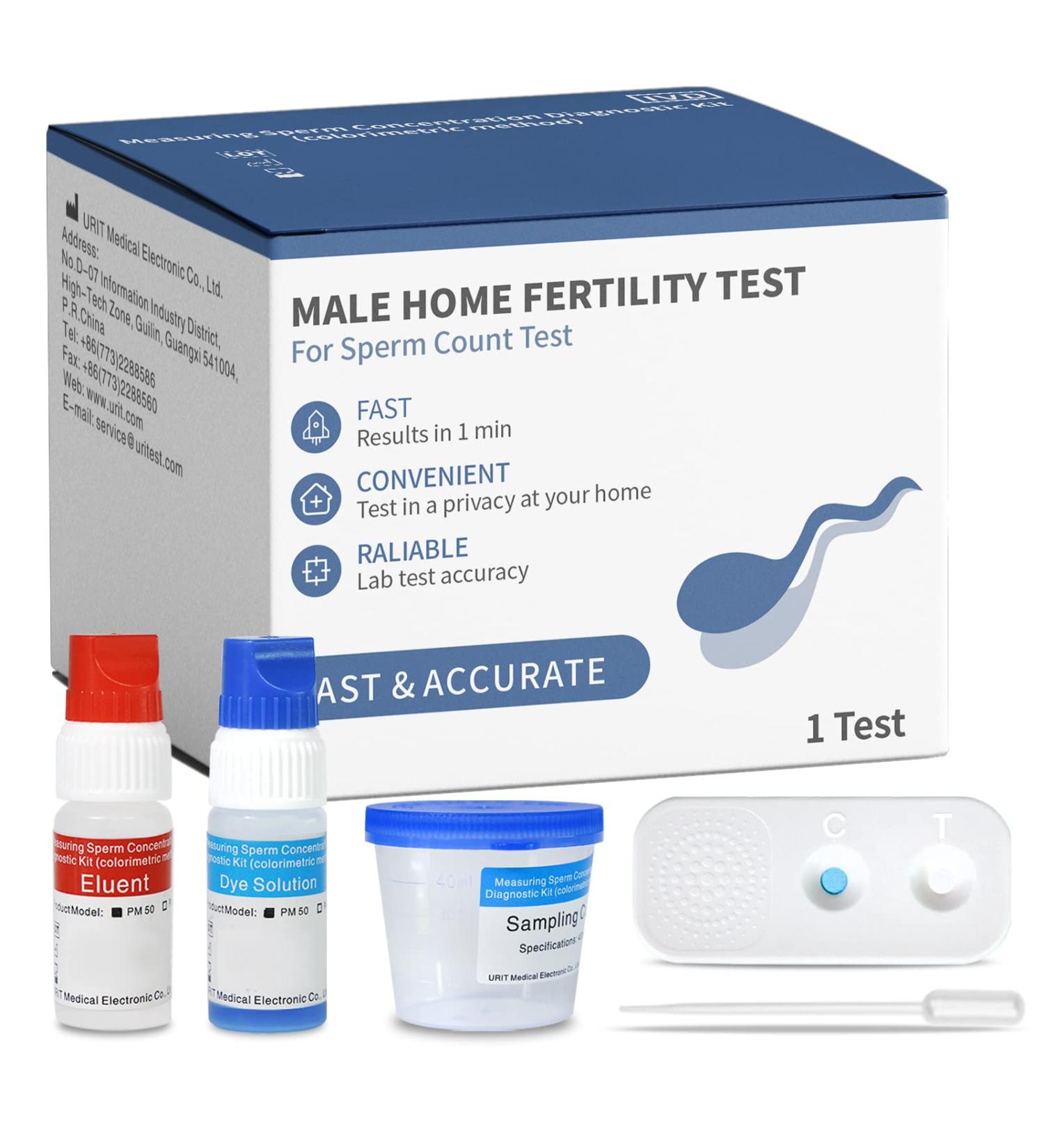 Miorit Fertility Home Test Kit for Men - Normal or Low Sperm Count Levels, Easy Read Results - Accurate & Private - Buy Online on GoSupps.com
