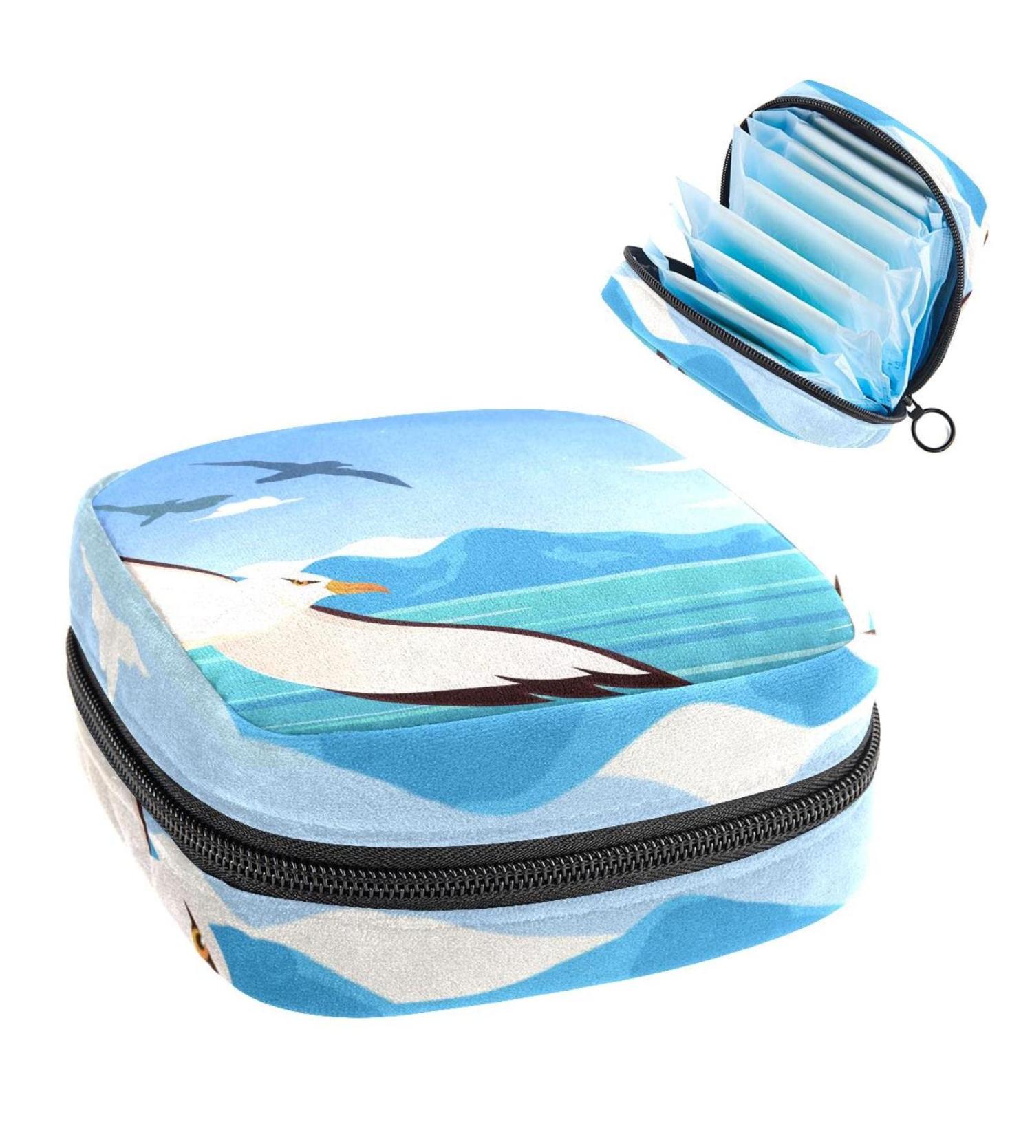 Period Bag Sanitary Napkin Storage Pouch - Cartoon Animal Bird Pattern - Color2280 - Buy Online on GoSupps.com