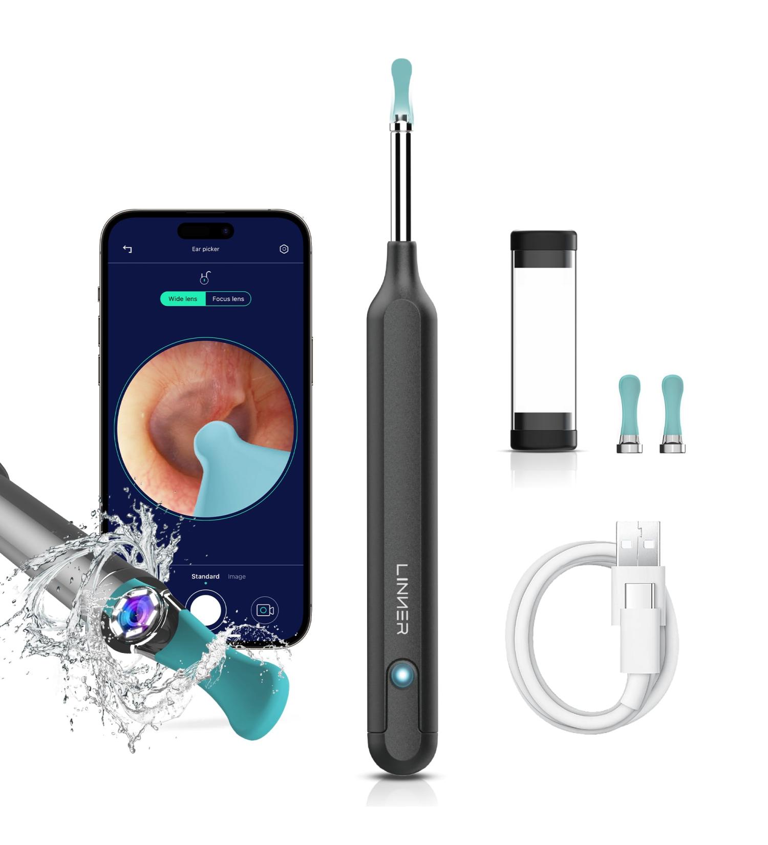 Smart Visual Ear Wax Remover Kit - 1080p HD Camera LED Lights & Waterproof Ear Cleaning Tool for iOS & Android - Buy Online on GoSupps.com