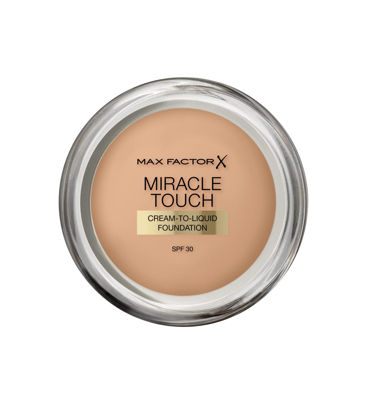 Max Factor Miracle Touch Foundation 60 Sand - Flawless Powdery Makeup with SPF 30 - 11.5g (1 Pack) - Buy Online on GoSupps.com