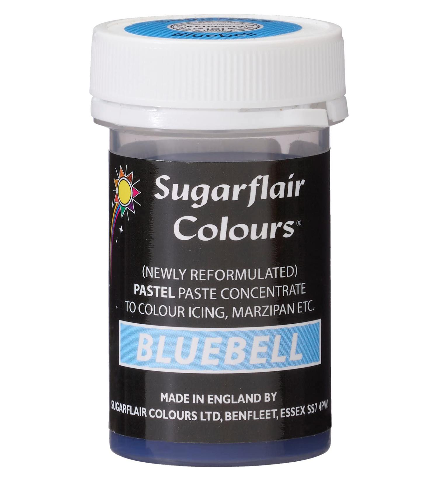 Sugarflair Bluebell Pastel Food Colouring Paste Highly Concentrated for Use with Sugar Pastes Buttercream Royal Icing or Cake Mix Subtle Colour Dye - 25g