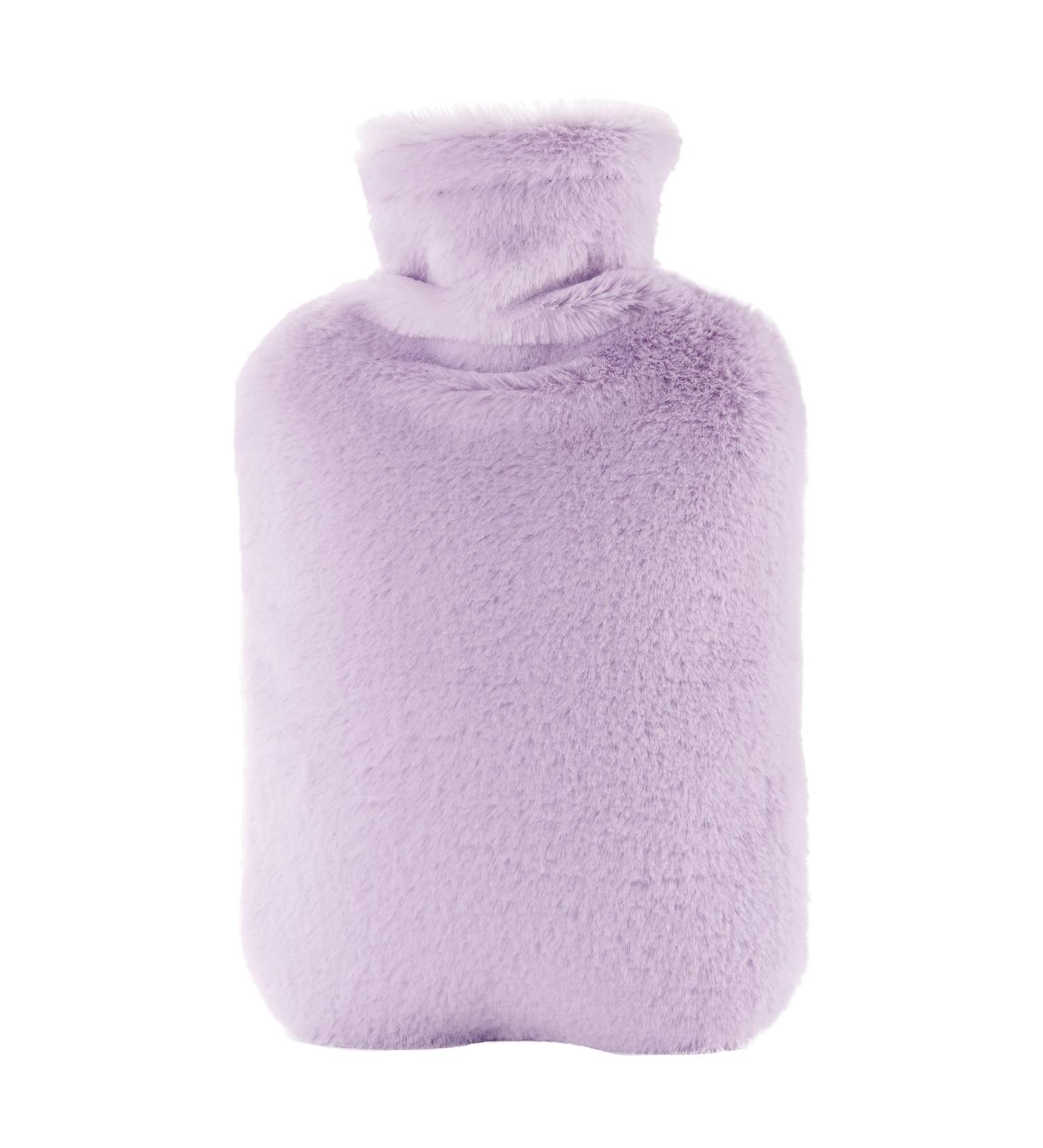 Samply 2L Hot Water Bottle with Furry Cover - Hot & Cold Compress for Pain Relief - Purple - Buy Online on GoSupps.com