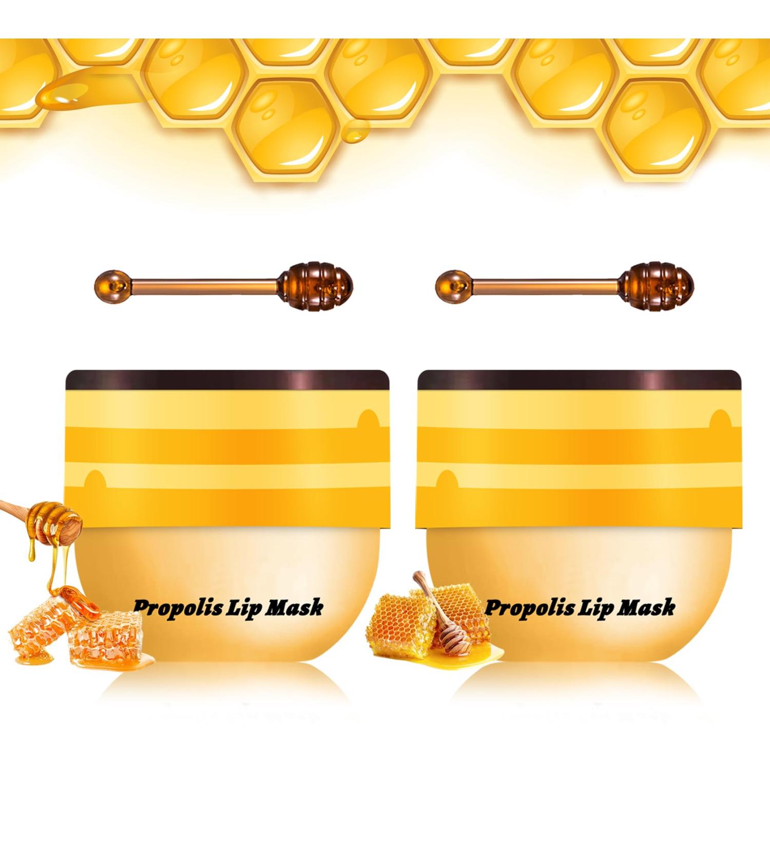 NVLEPTAP 2PCS Bee Lip Balm Honey Pot Honey Lip Balm Moisturizing Honey Lip Mask Lip Care Products Lip Balm with Wand Honey+Honey - Buy Online on GoSupps.com
