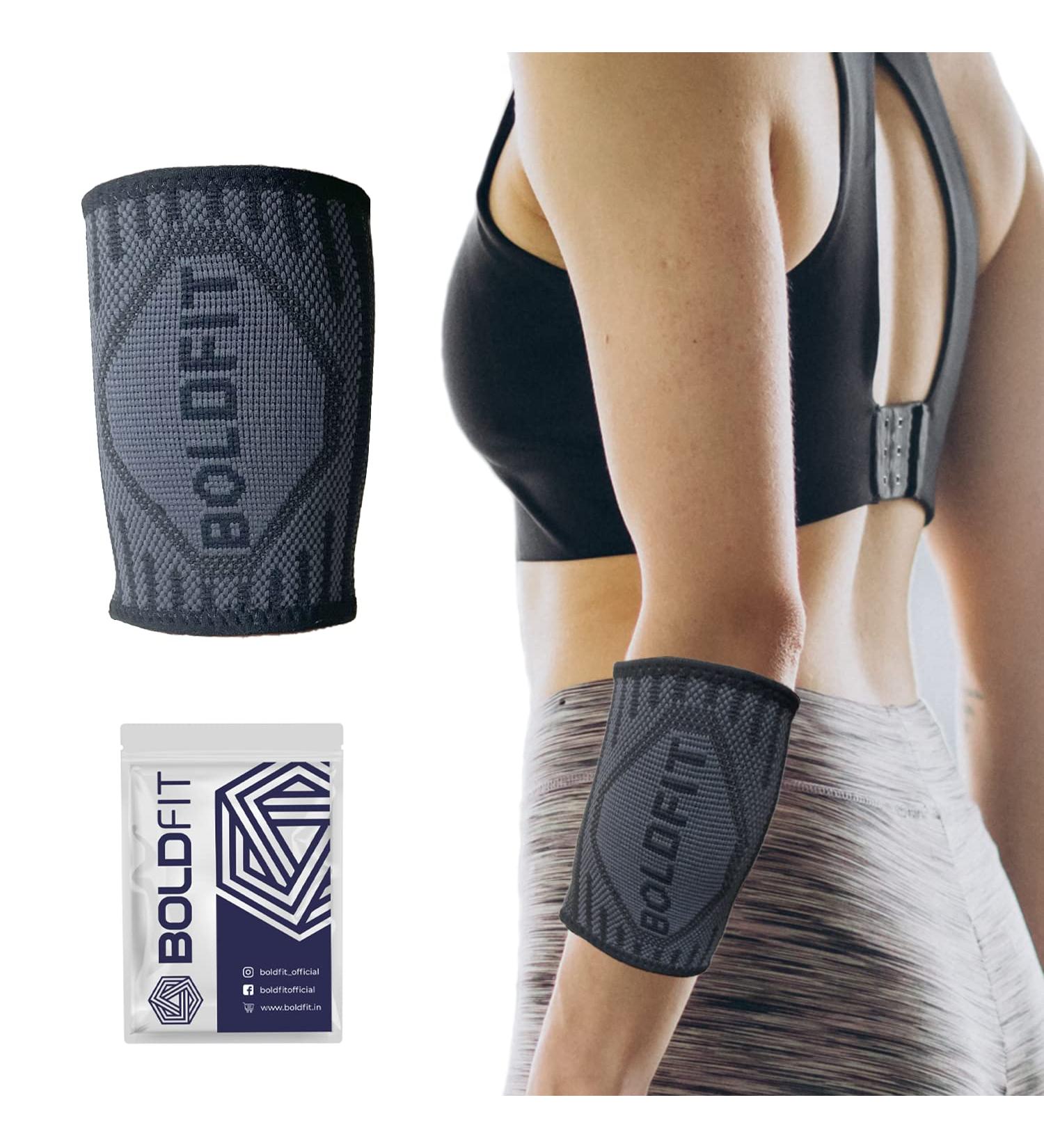 Boldfit Wrist Sleeves for Men & Women - Premium Gym Wrist Wraps for Hand Grip & Support - Black Medium - Buy Online on GoSupps.com