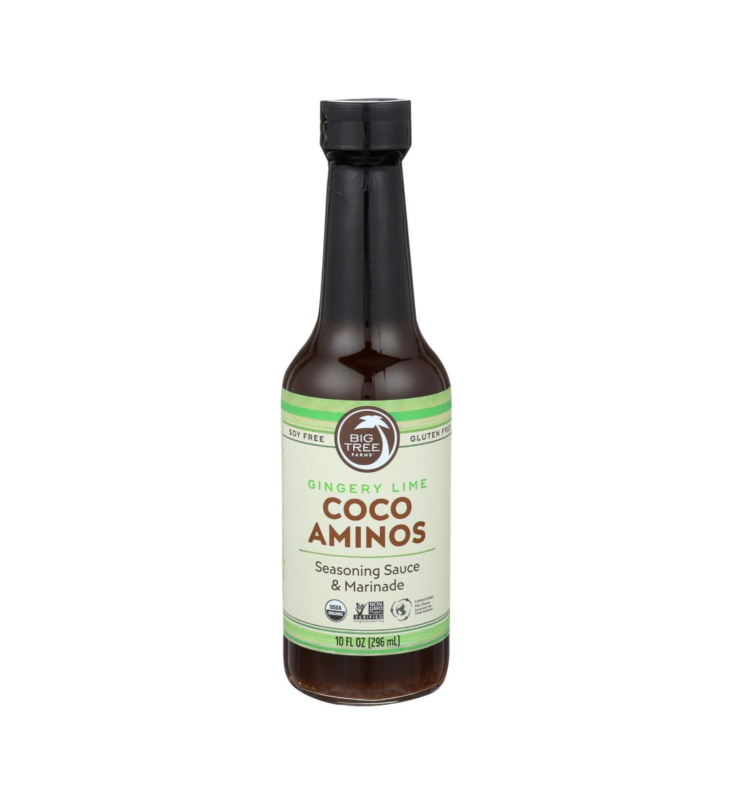 Big Tree Farms Coco Aminos Gingery Lime Organic - 10 Fl Oz | Healthy Gourmet Seasoning - Buy Online on GoSupps.com