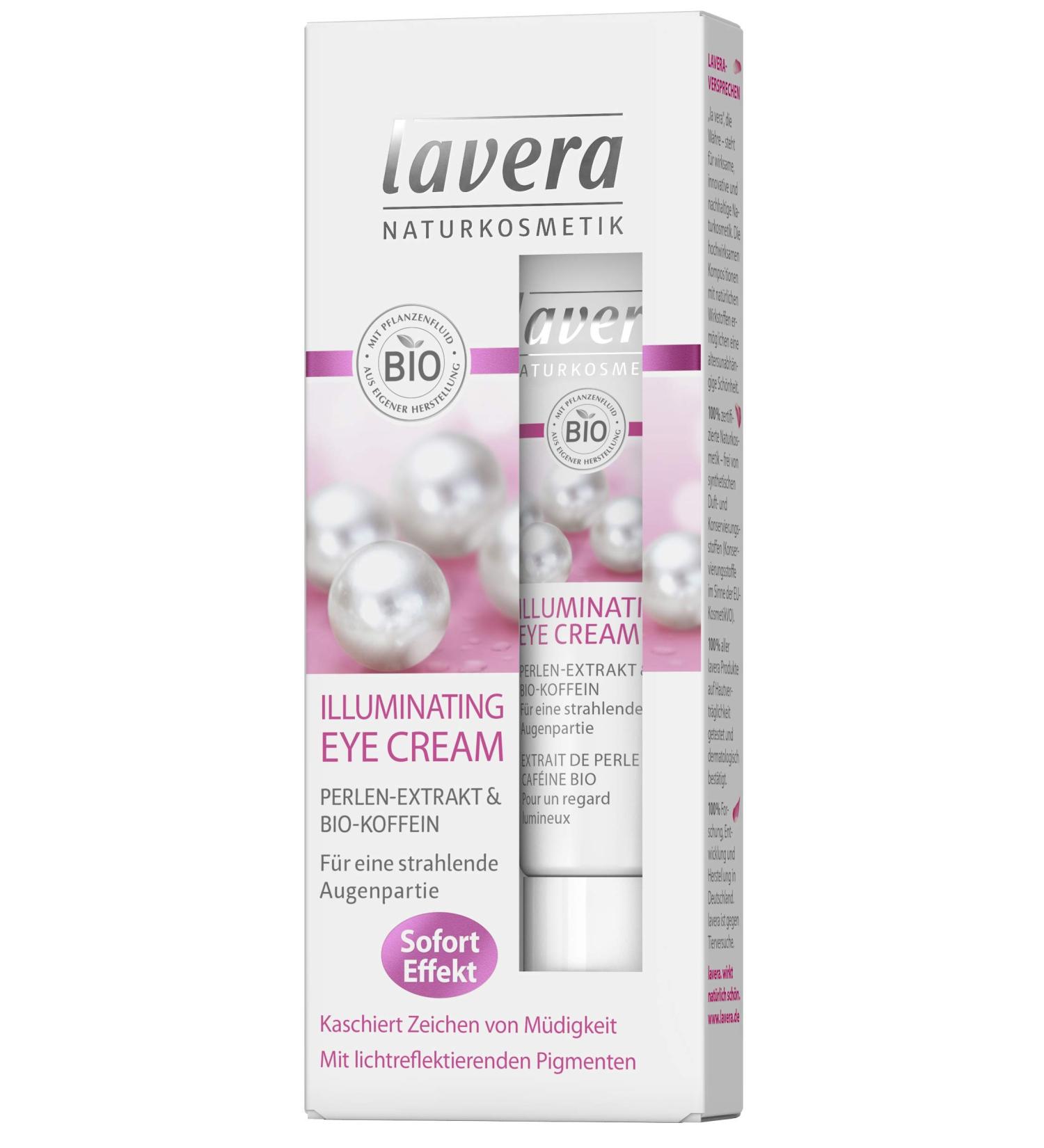 Buy Lavera Illuminating Eye Cream Perle - Organic & Vegan Facial Care with Pearl Extract - 15 ml - Buy Online on GoSupps.com
