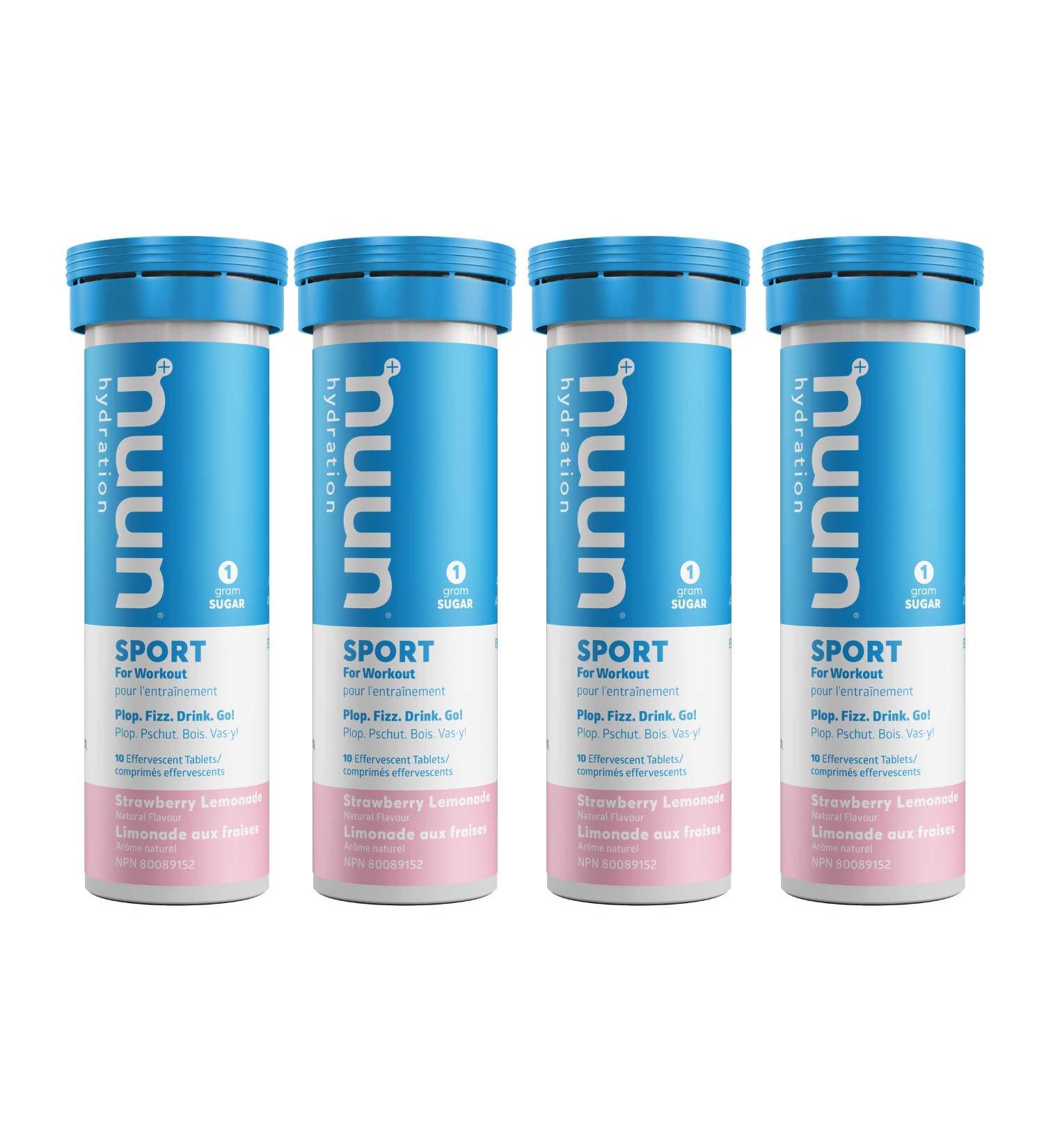 Nuun Sport: Electrolyte Drink Tablets | Strawberry Lemonade | Hydration | 40 servings - Buy Online on GoSupps.com