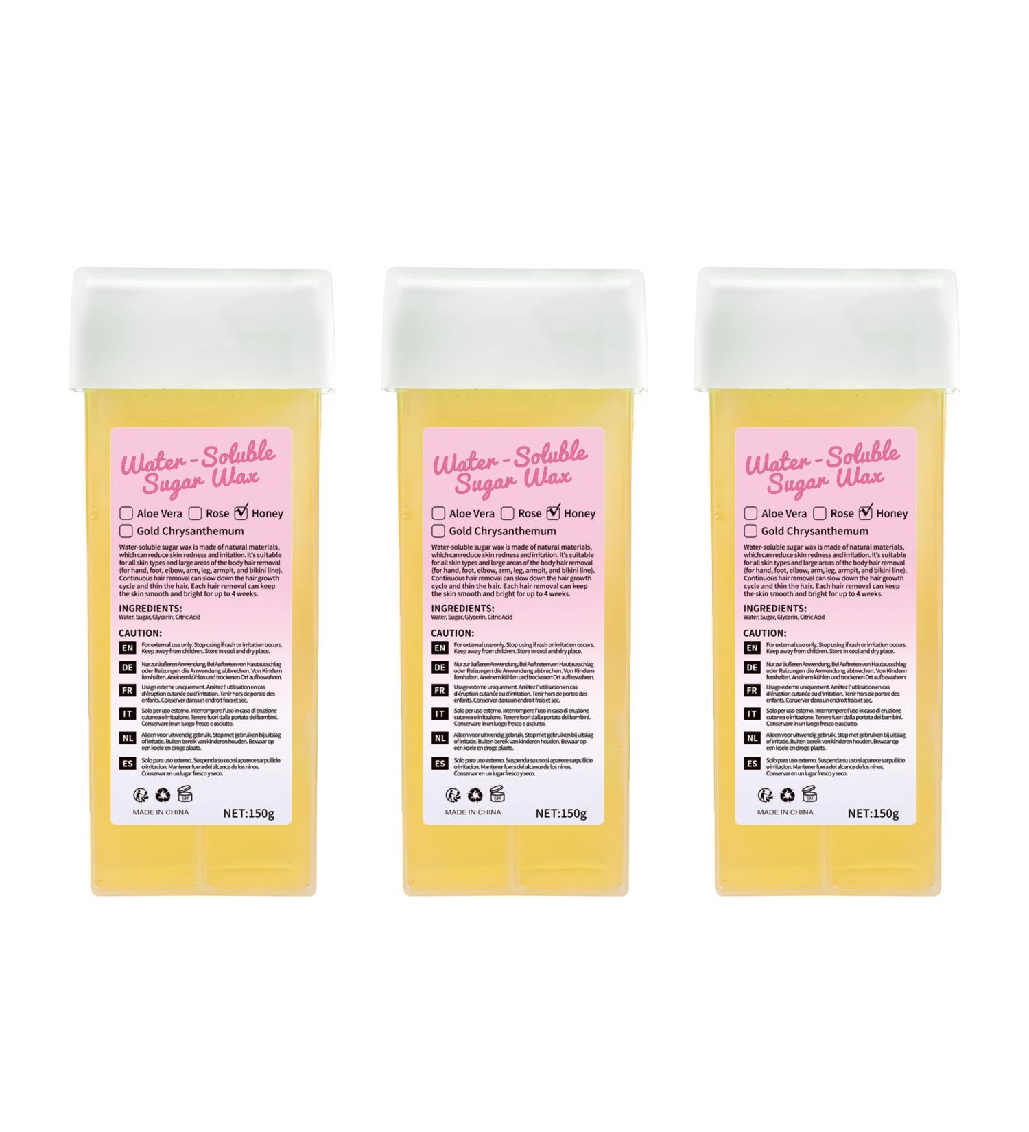  Beauty7 Beauty7 Pack of 3 roll-on wax cartridges - 150 ml - For hair removal on underarms intimate areas legs and more - Buy Online on GoSupps.com