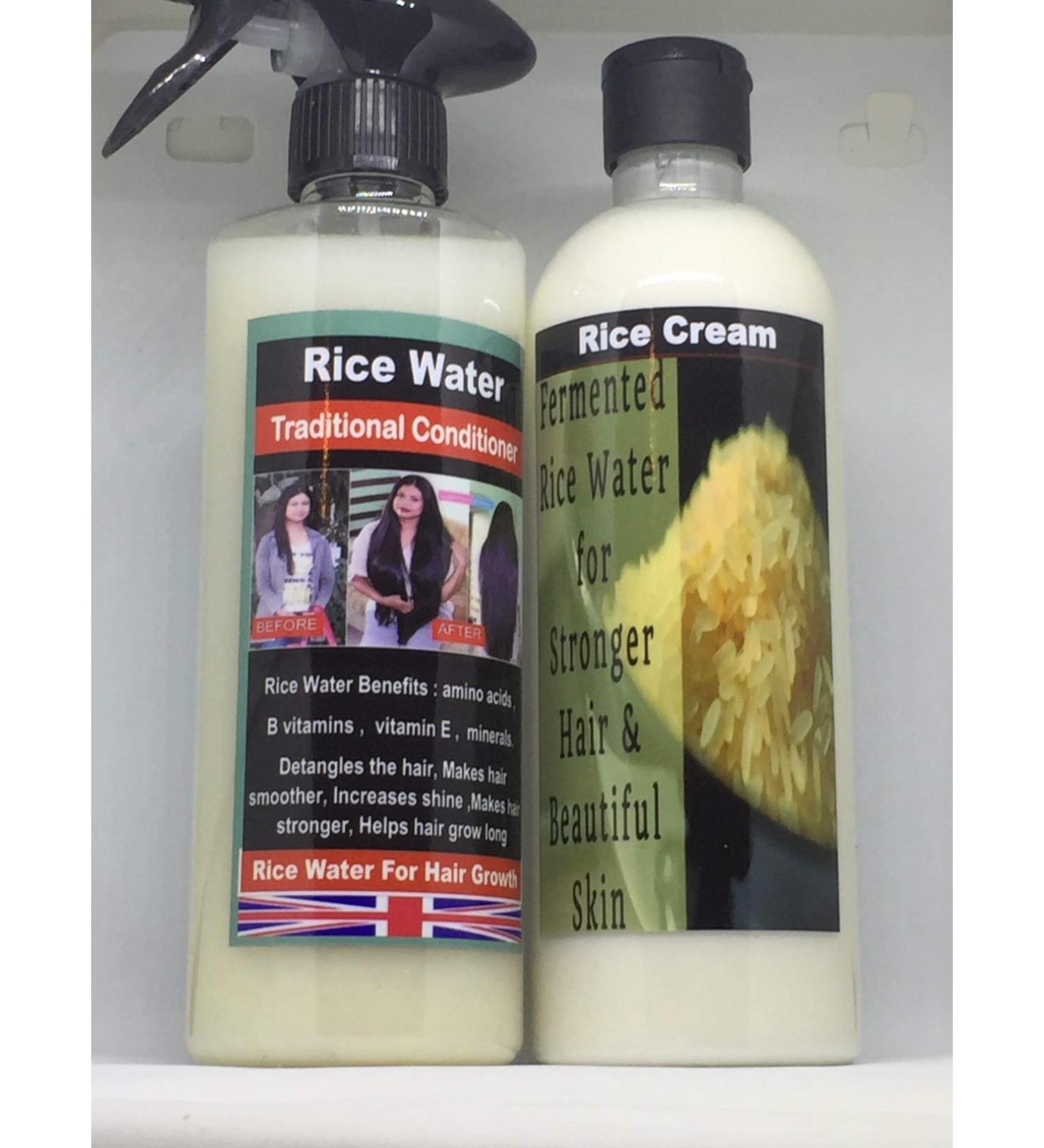 Rice water for hair loss detangle hair make hair smoother increase shine make hair stronger help hair grow long terrific result. - Buy Online on GoSupps.com