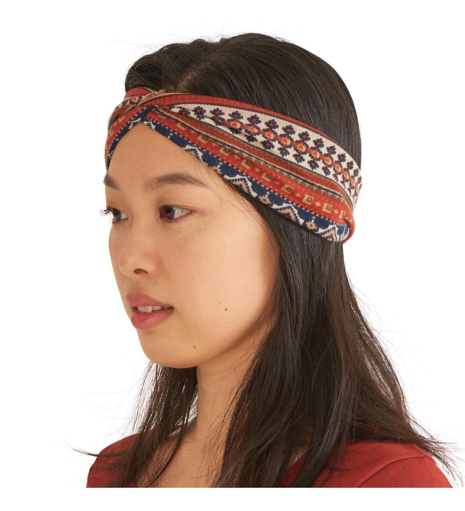 CHARM Summer Headband Turban for Women - Elastic Cotton Fitness Hairband Sporty Red Jogging Accessory - Buy Online on GoSupps.com
